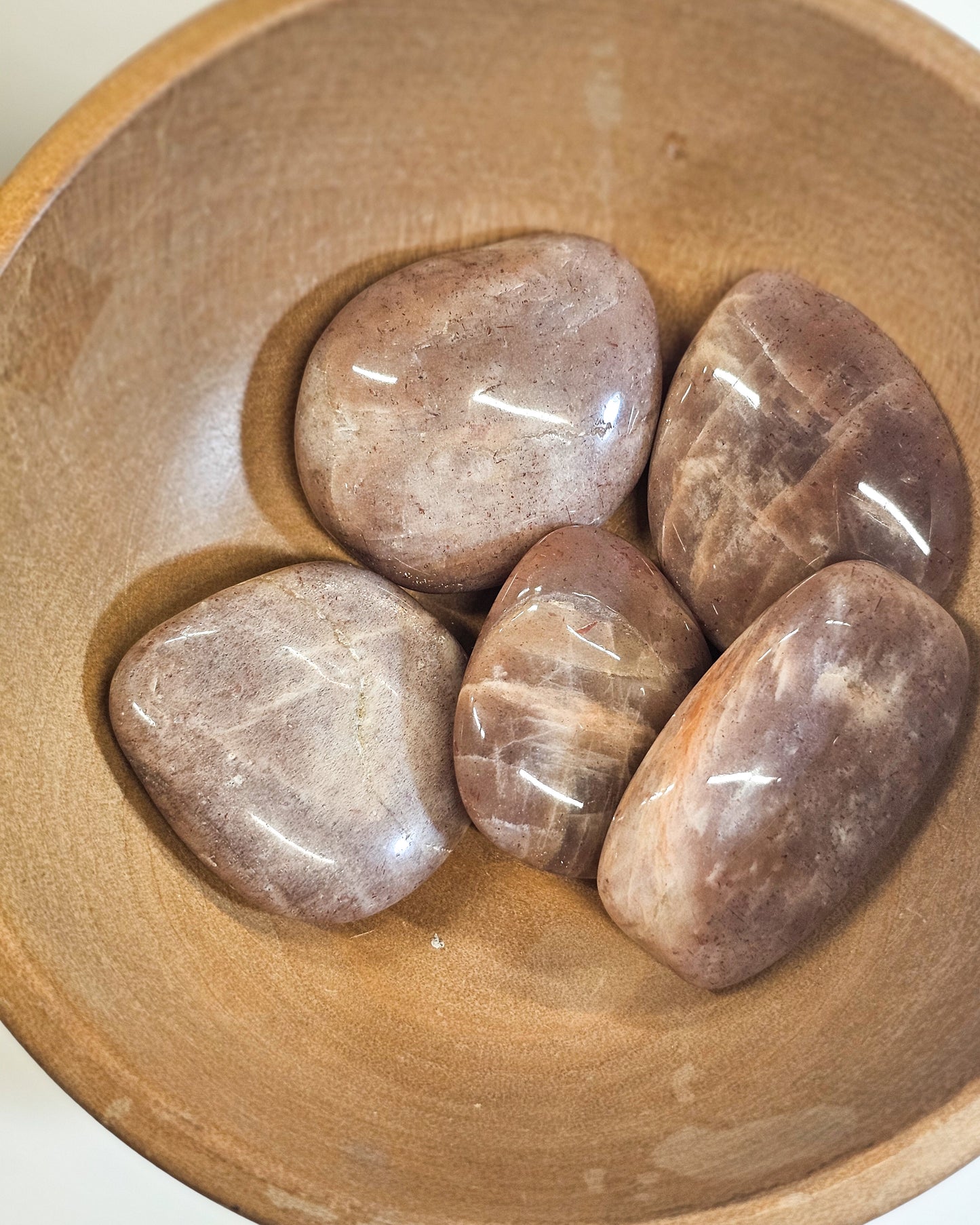 Peach Moonstone palmstones