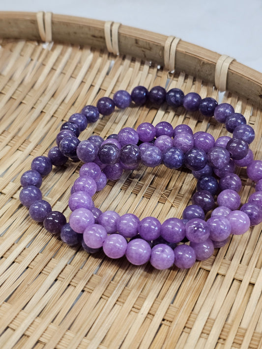 8mm Lepidolite bead bracelet
