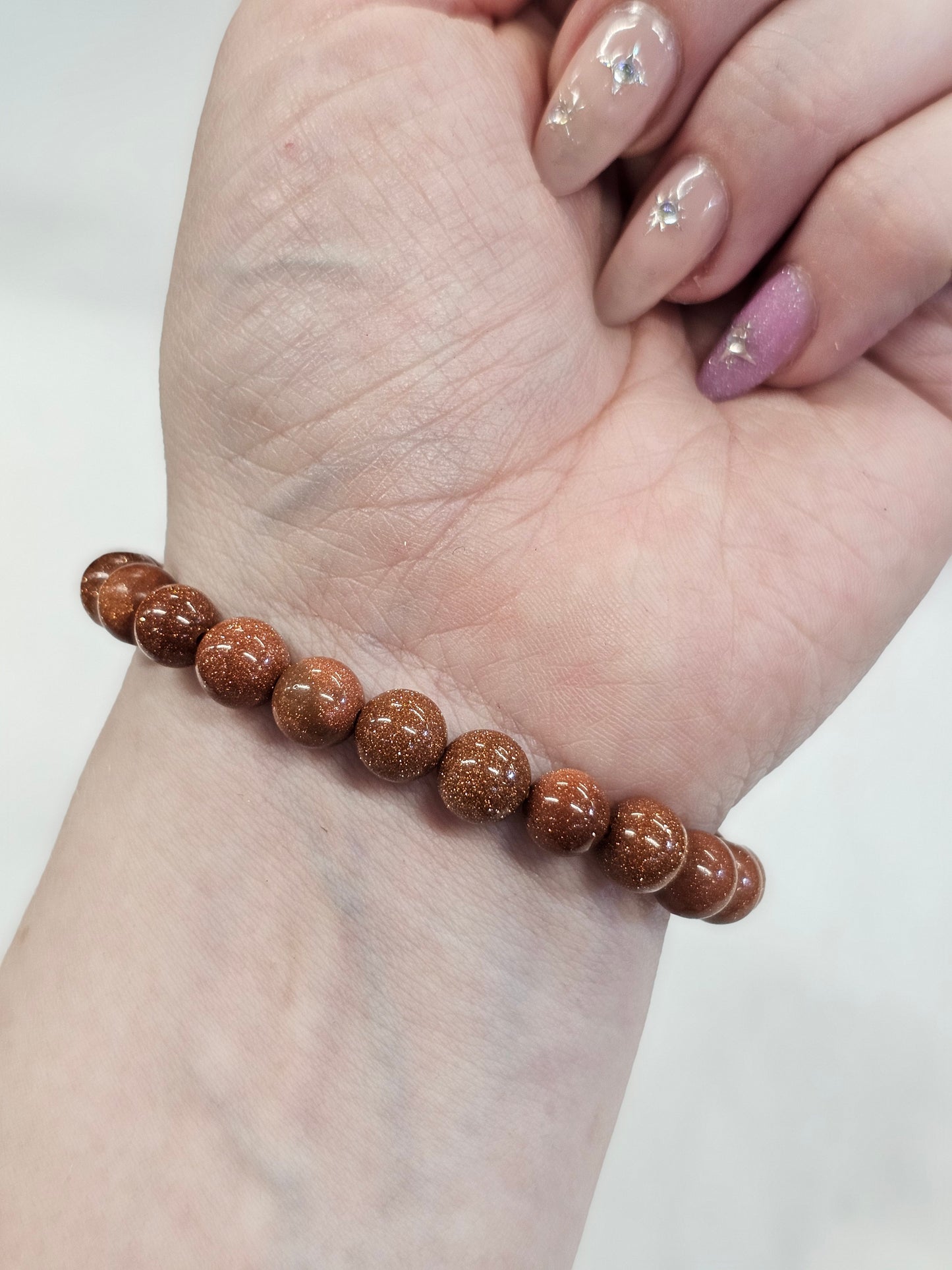 8mm Goldstone Bead Bracelet