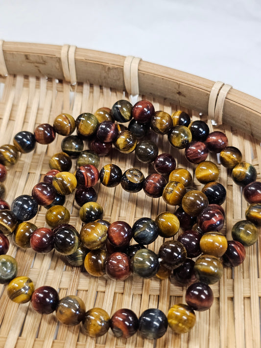 8mm Tiger's Eye Bead Bracelet