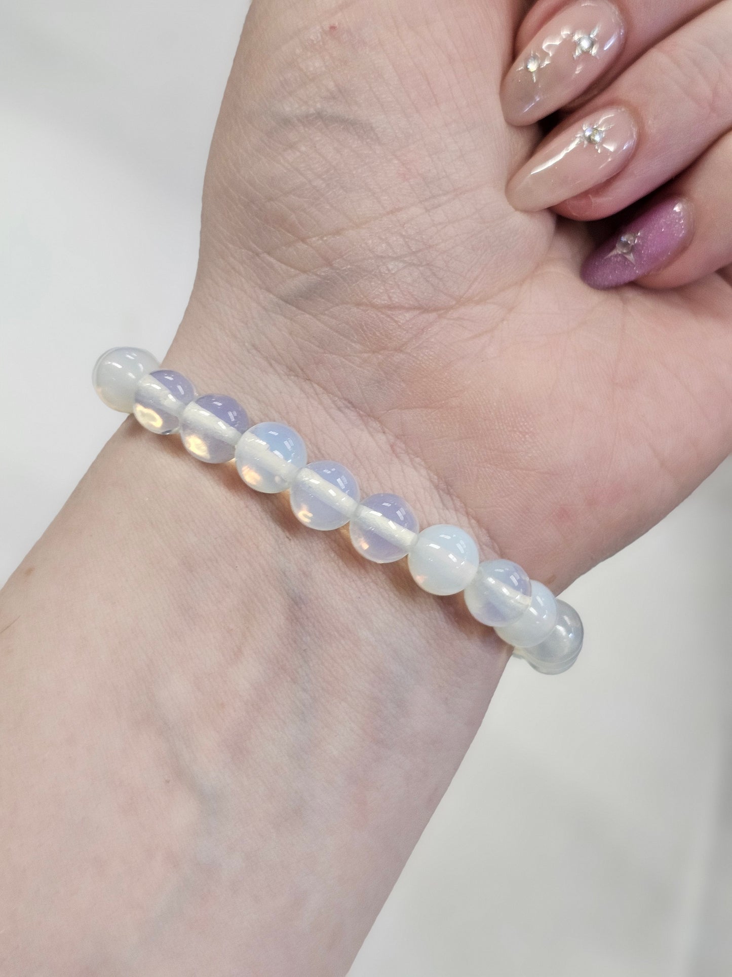 8mm Opalite Bead Bracelet