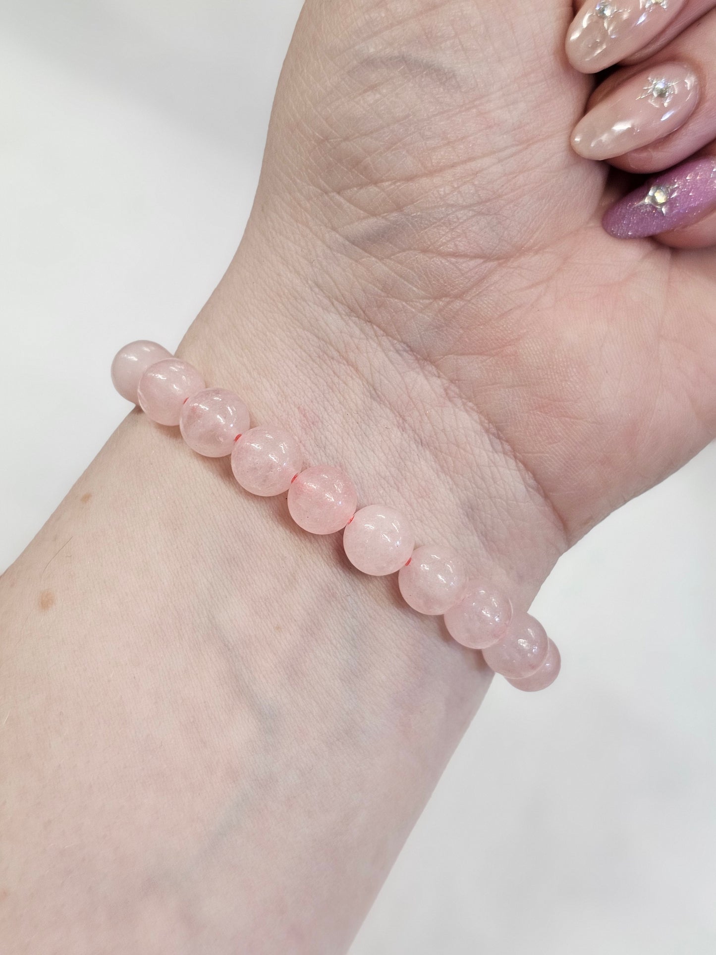 8mm Rose Quartz Bead Bracelet