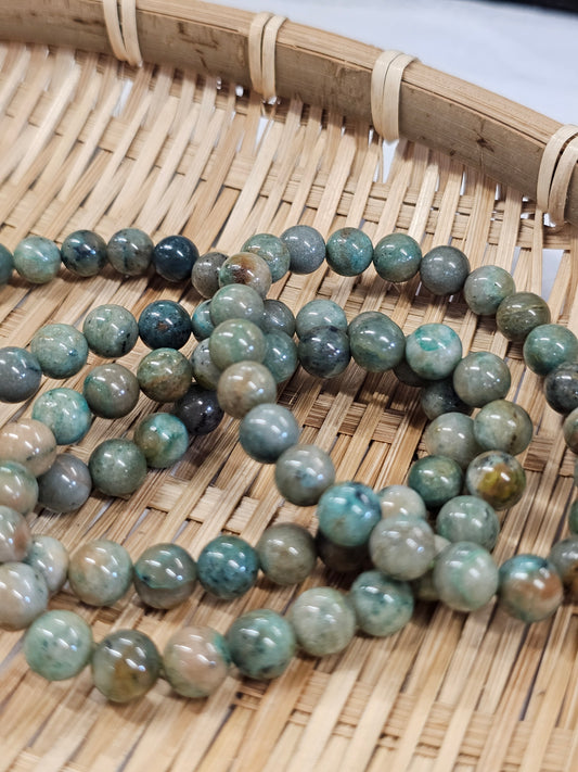 8mm Chrysocolla Bead Bracelet