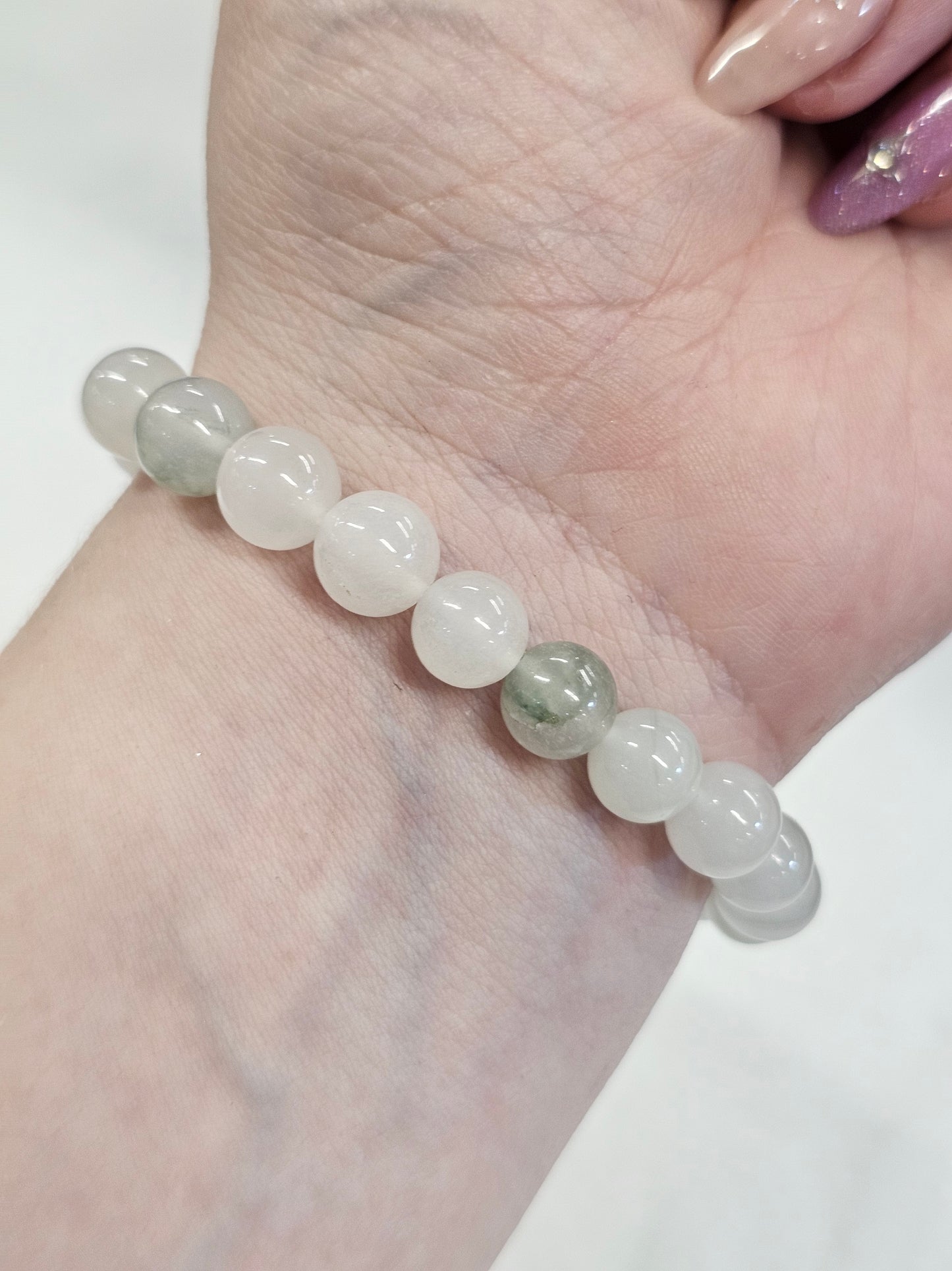 8mm Burma Jade Bead Bracelet