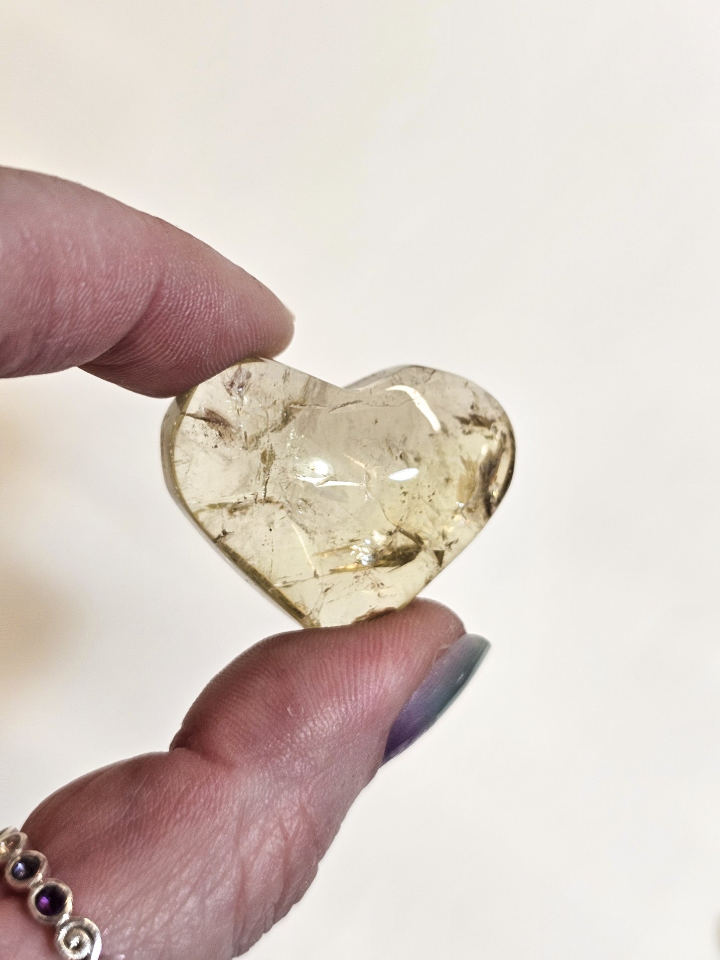 Small Citrine Heart #1