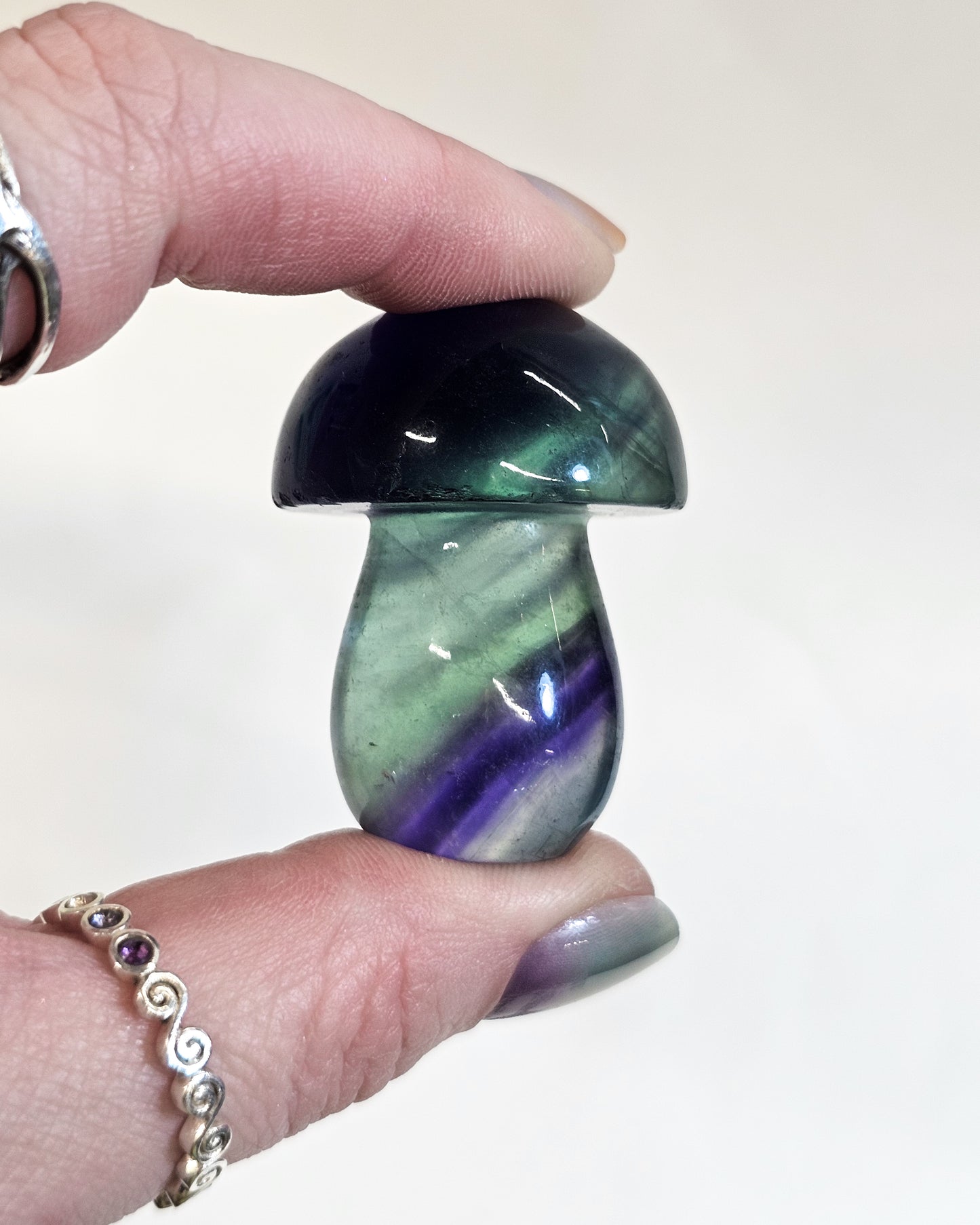 Rainbow Fluorite Mushroom #2
