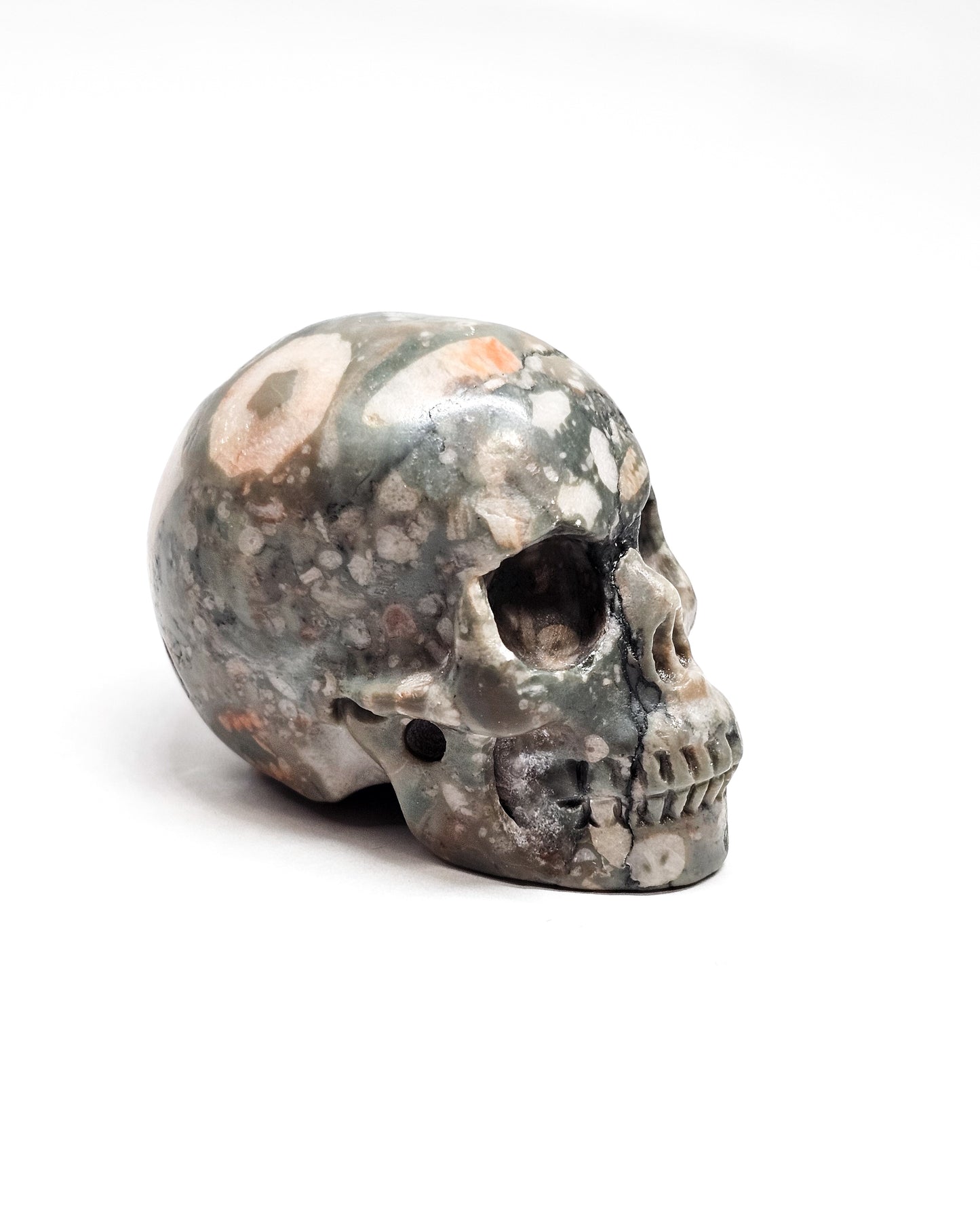 Breccicated Pink Opal Small Skull