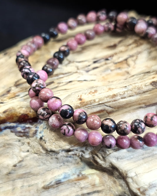4mm Rhodonite Bead Bracelet
