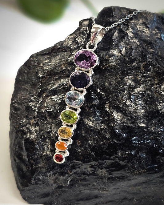 7 Chakras Pendant Large Ovals