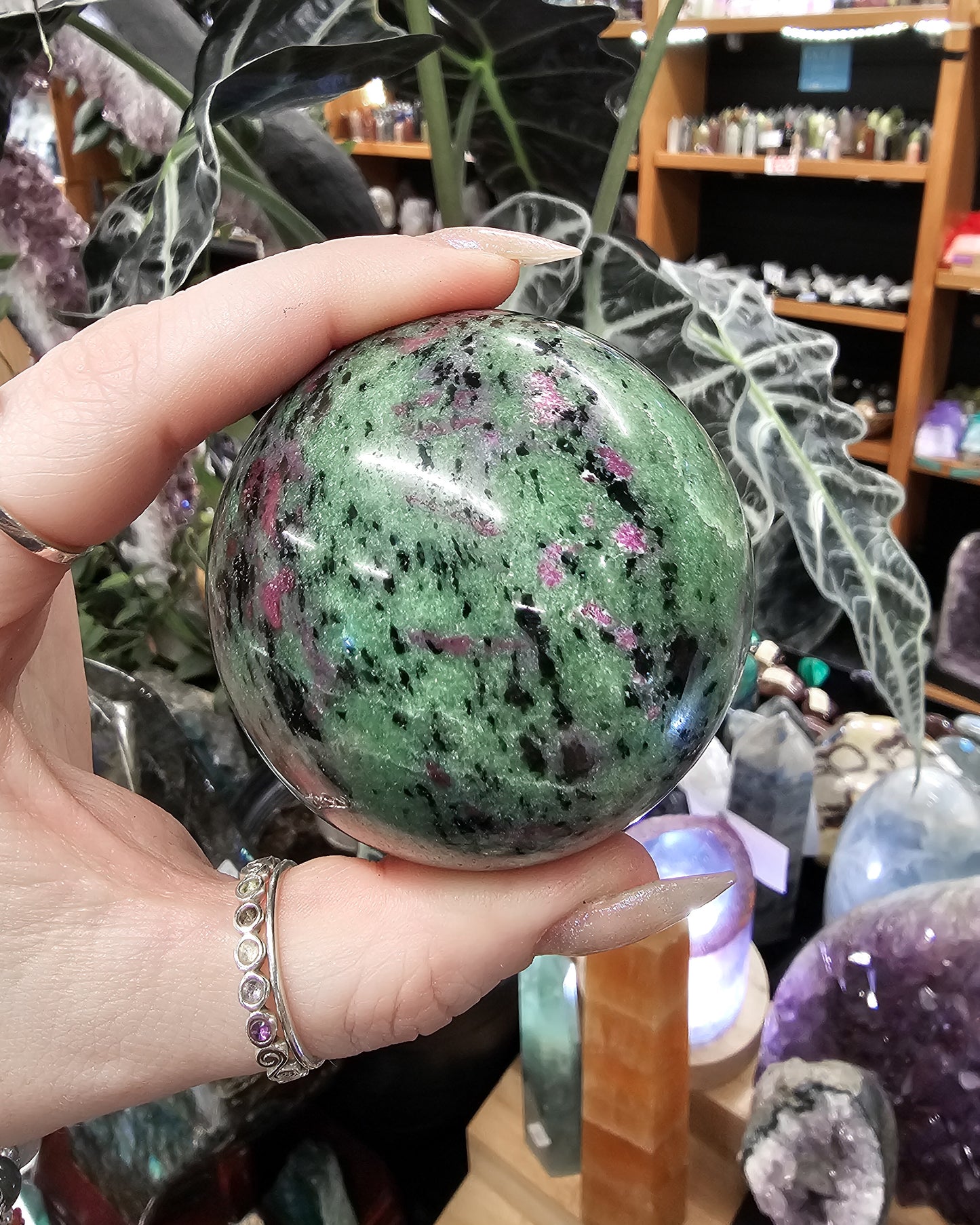 Ruby Zoisite Sphere