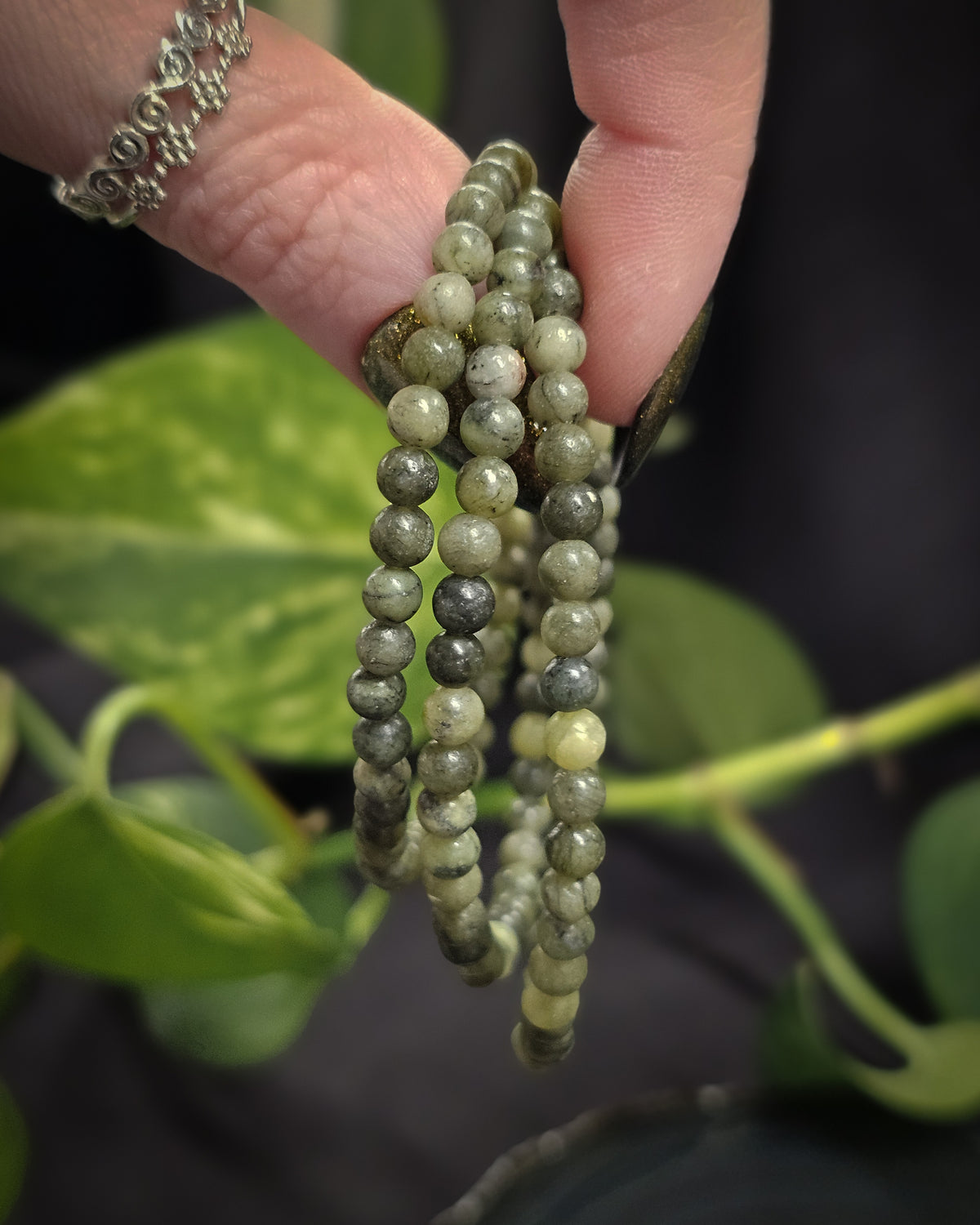 4mm Nephrite Jade Bead Bracelet