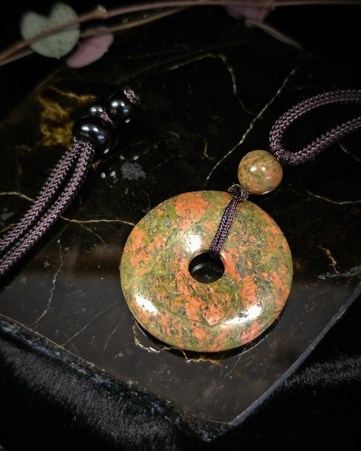 Unakite Pi Stone Necklace