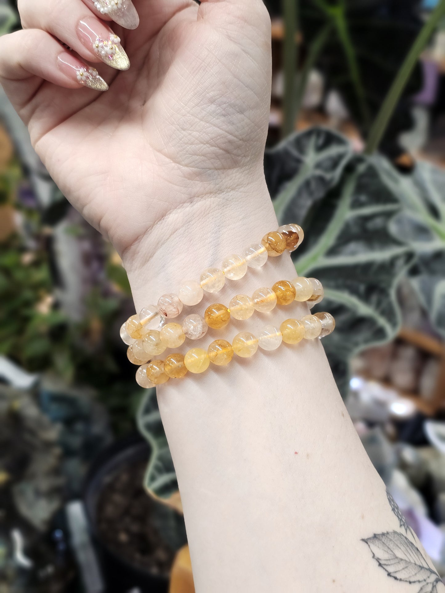 8mm Golden Healer Bead Bracelet