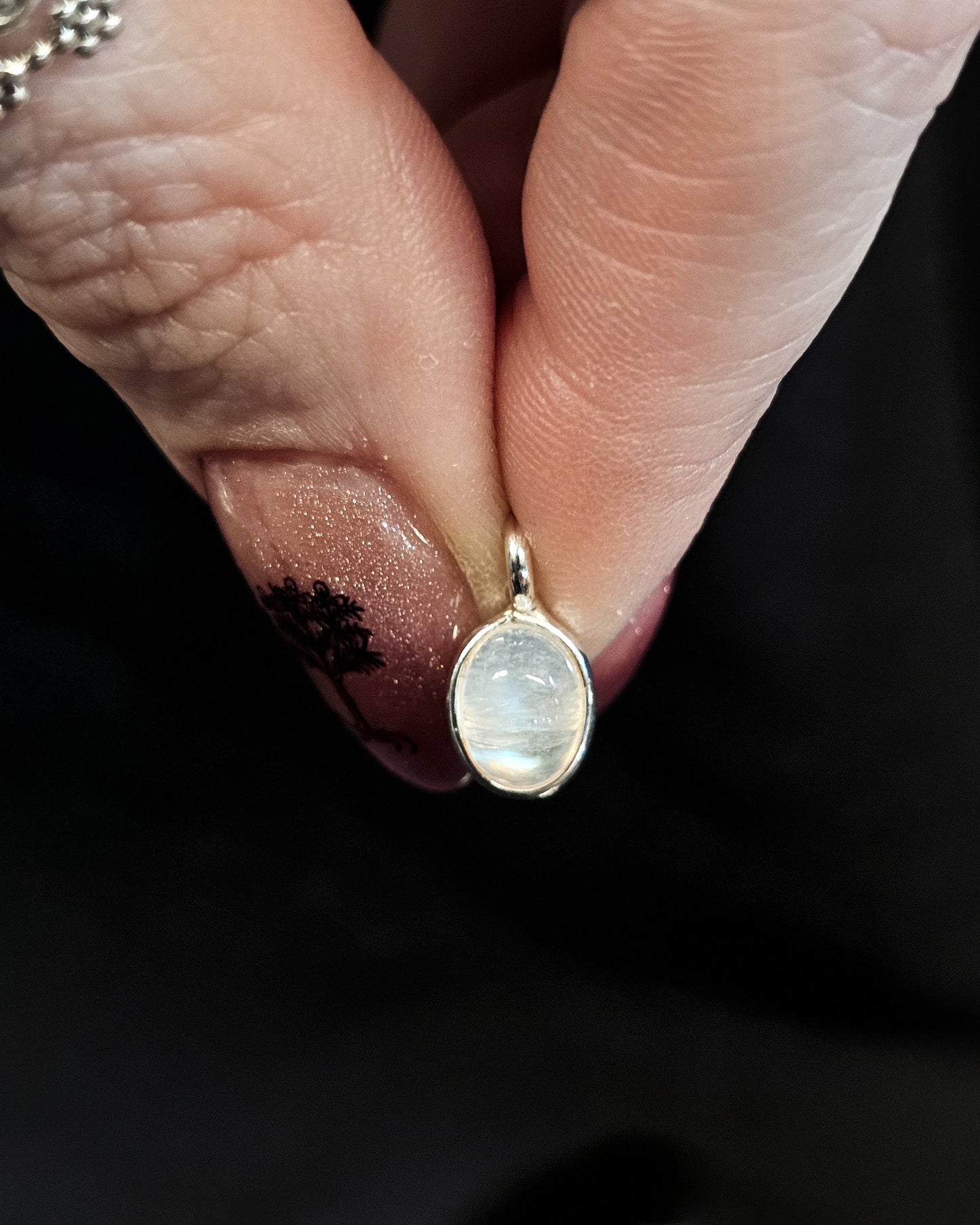 Small Moonstone Oval Pendant