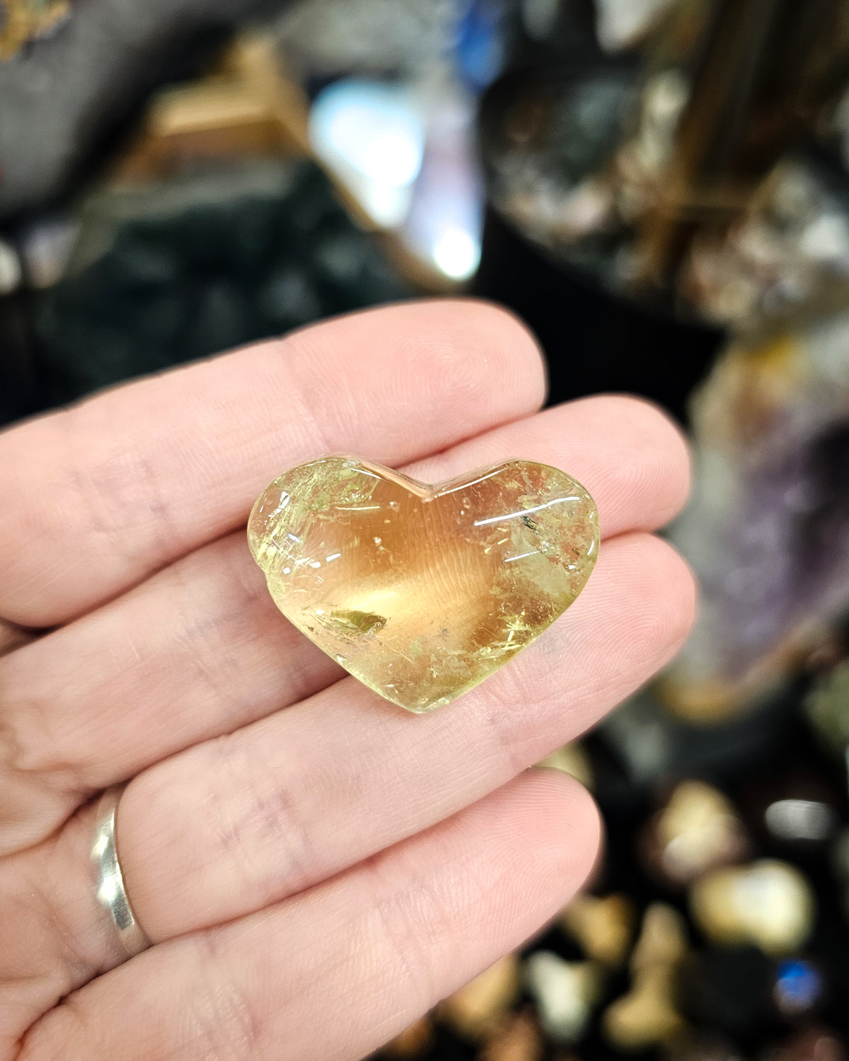 Small Citrine Heart