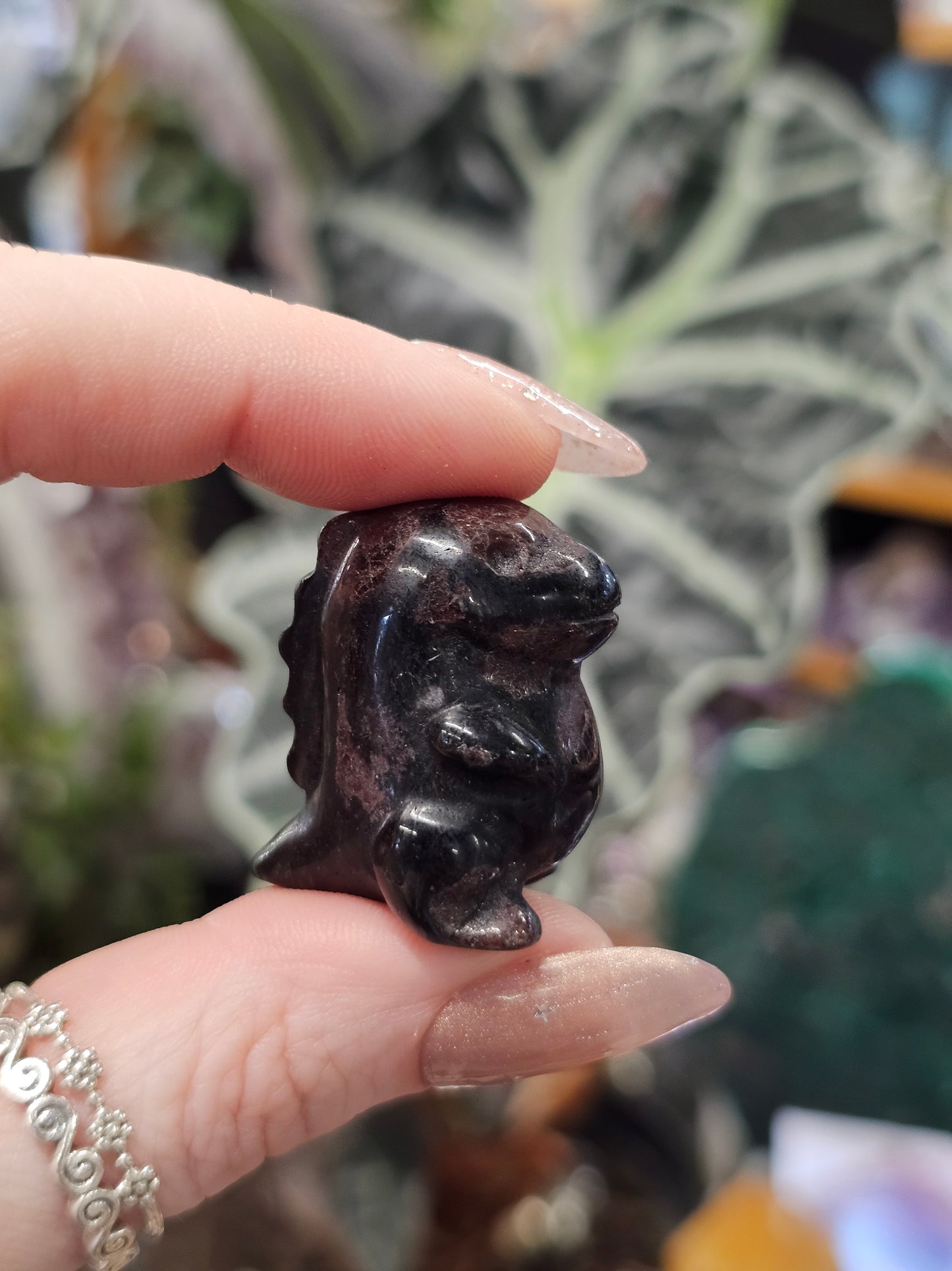 Garnet in Astrophyllite Dinosaur