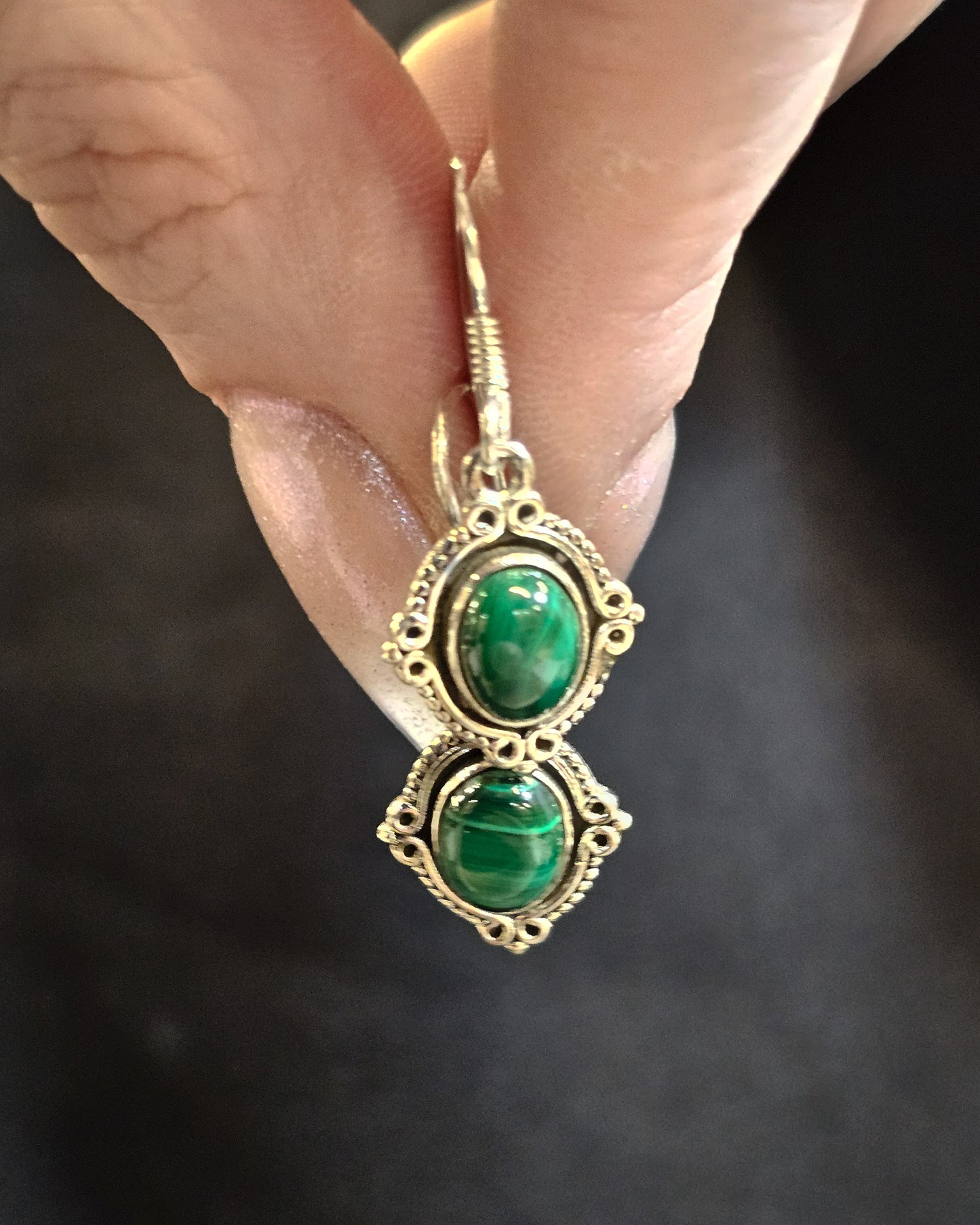 Malachite Earrings