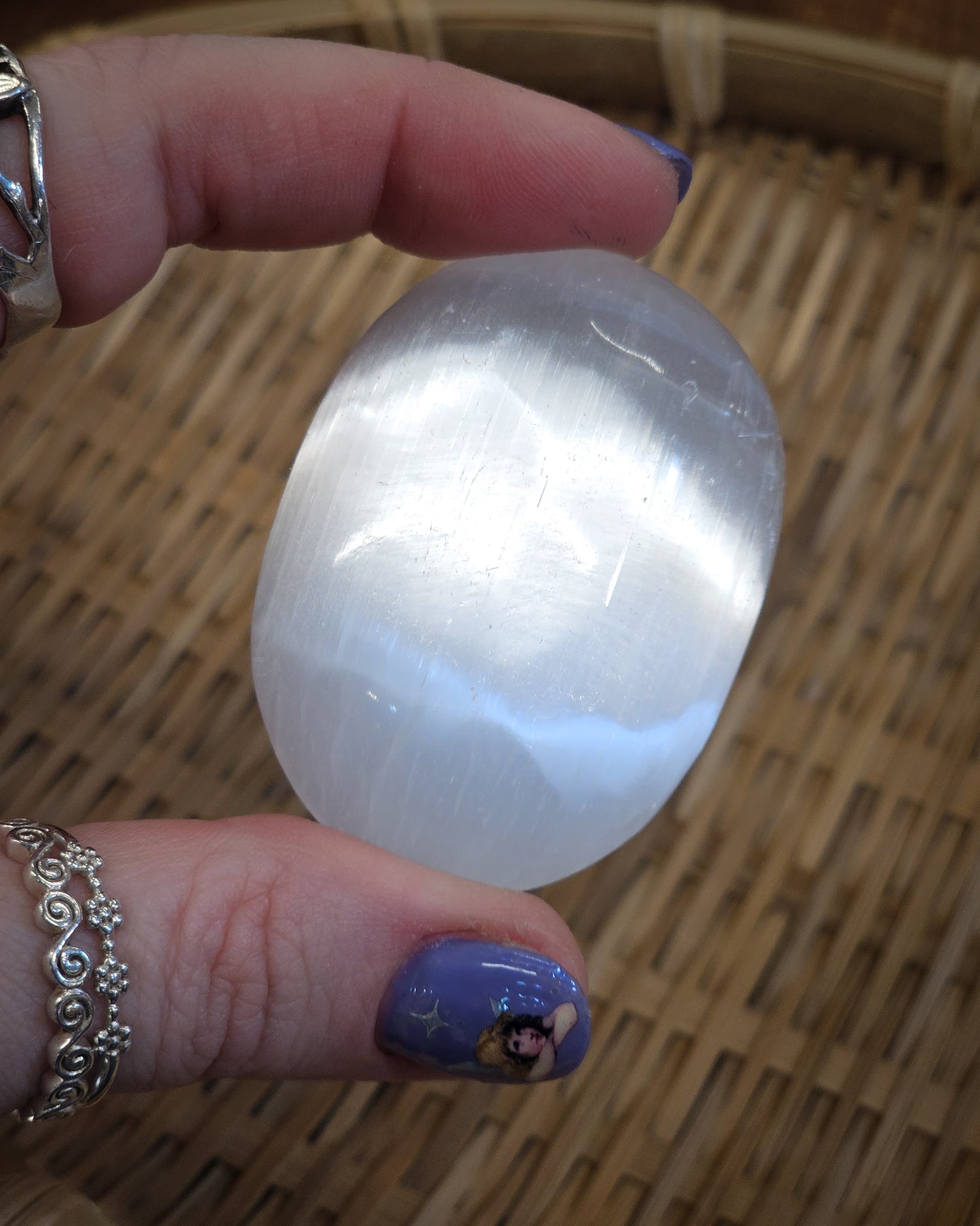 Selenite Palmstone