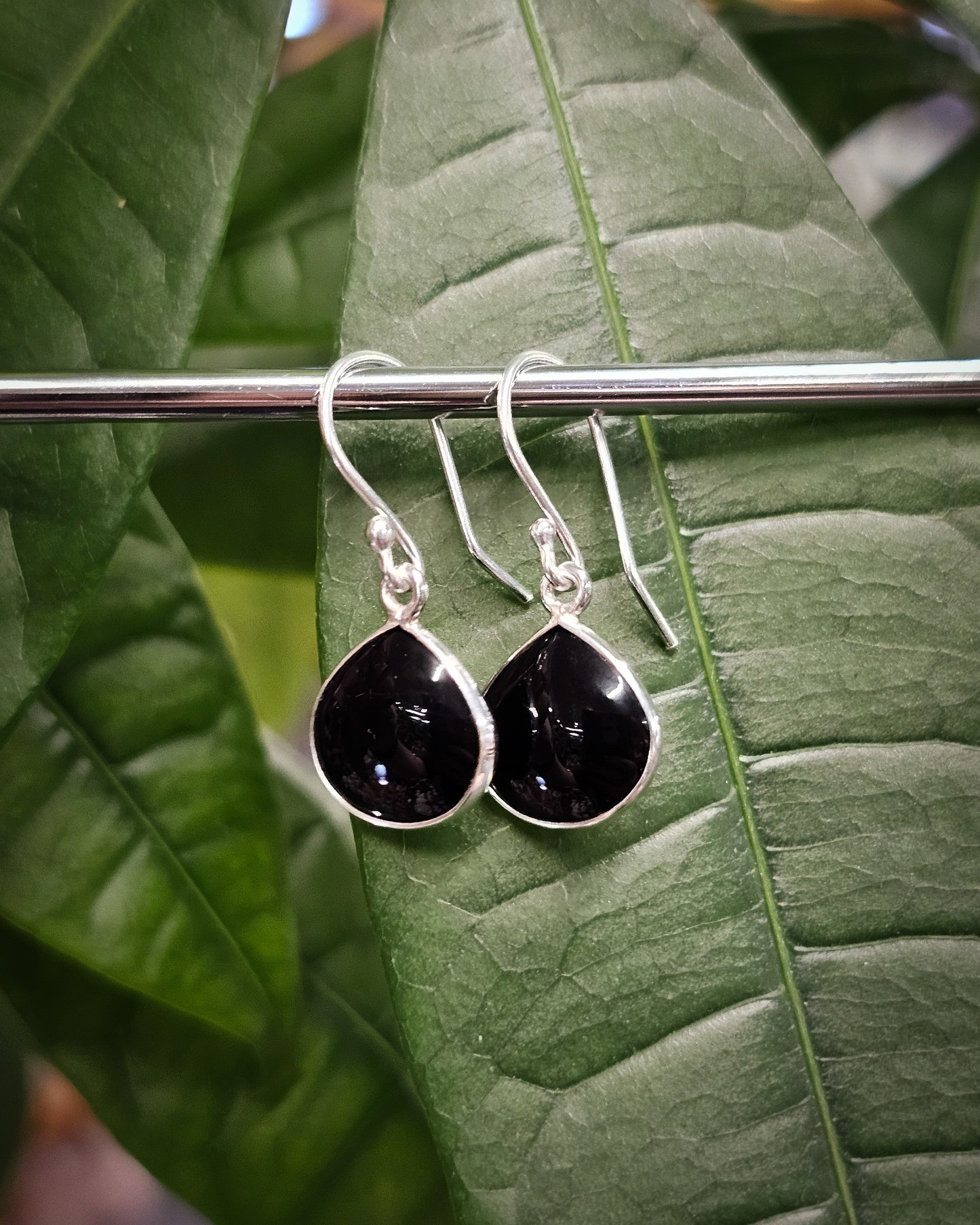 Black Obsidian Earrings