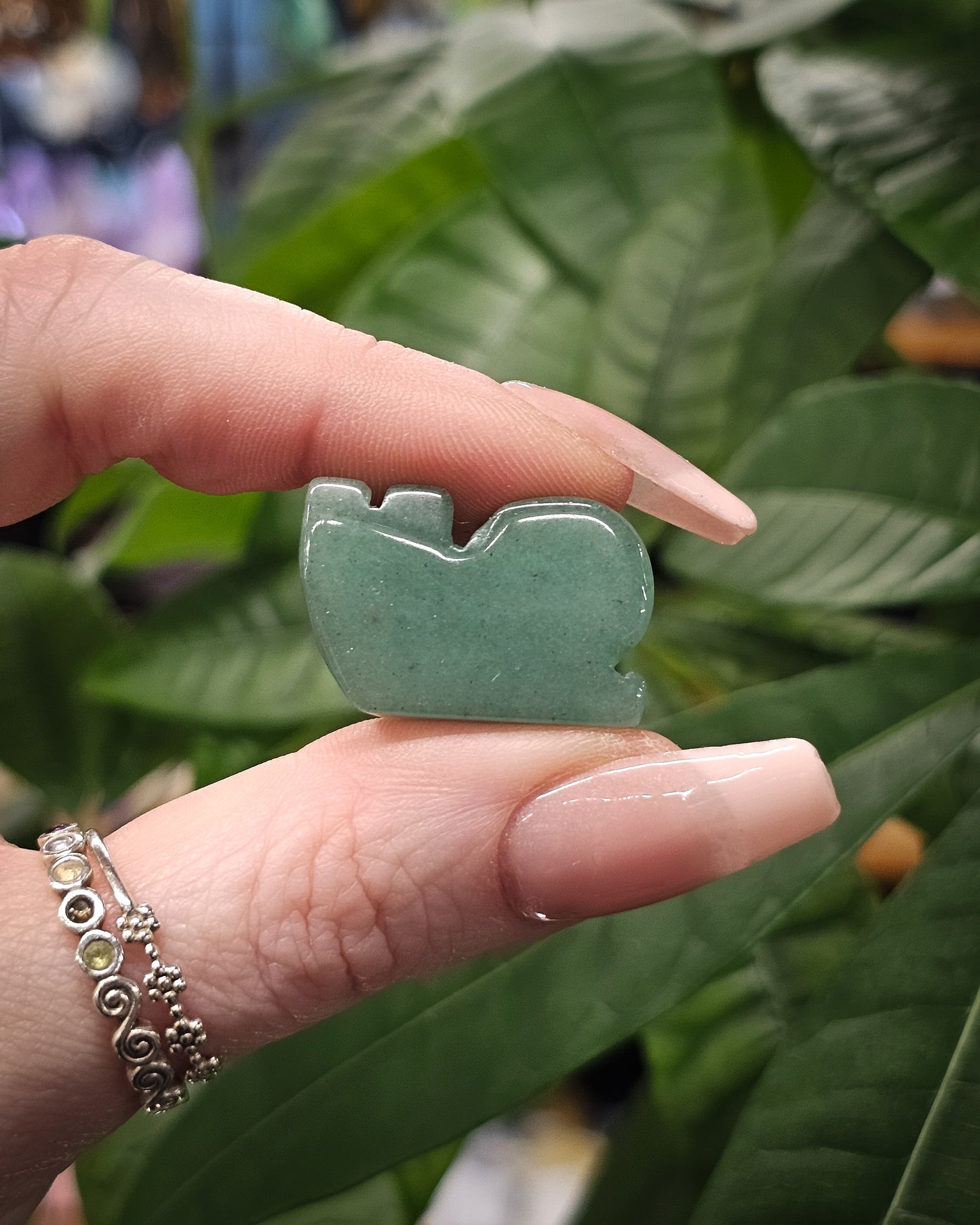 Green Aventurine Snail Carving
