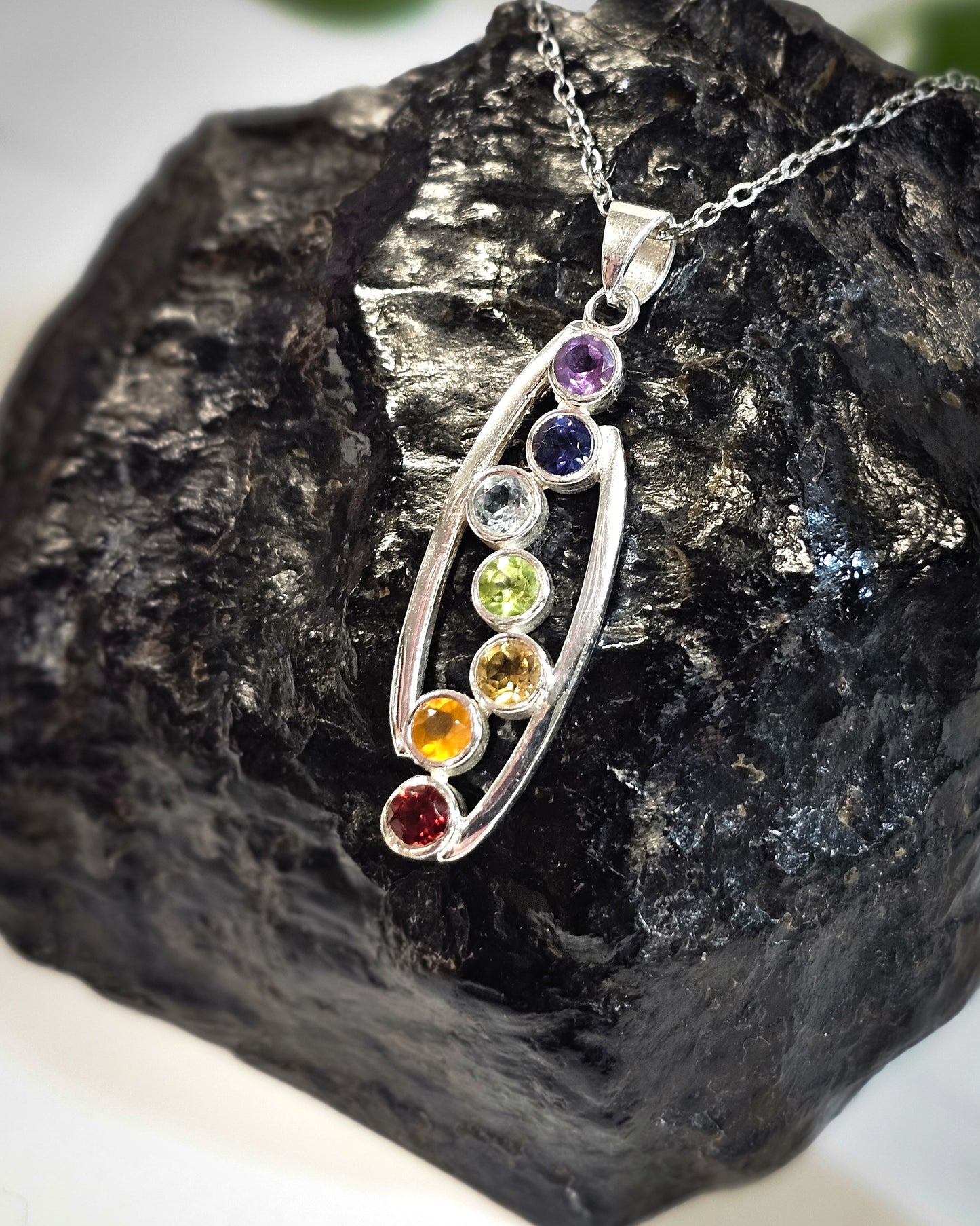 7 Chakras Pendant Abstract Design #2