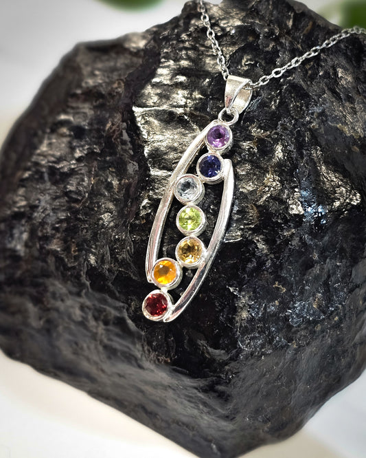 7 Chakras Pendant Abstract Design #2
