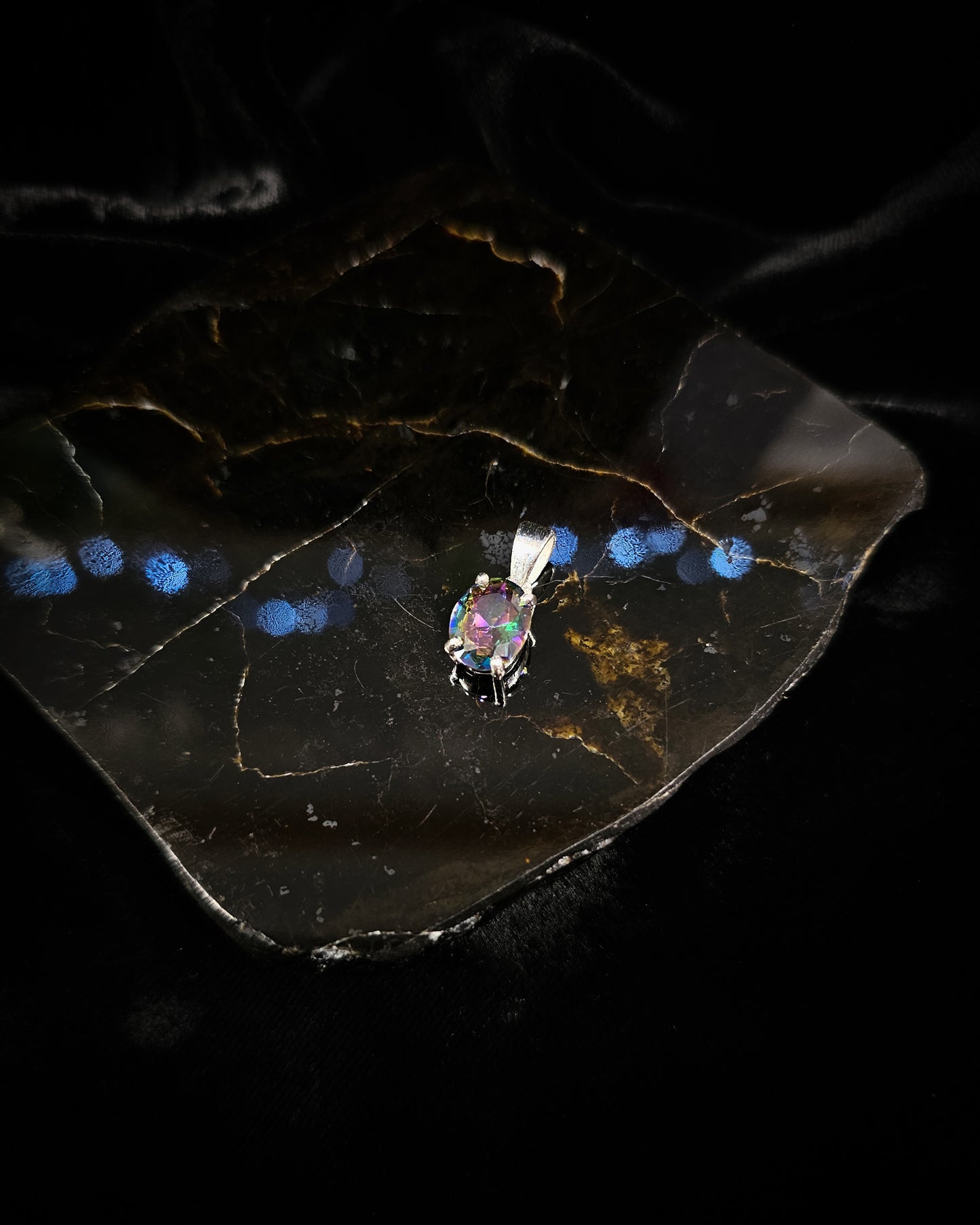 Small Oval Mystic Topaz Pendant