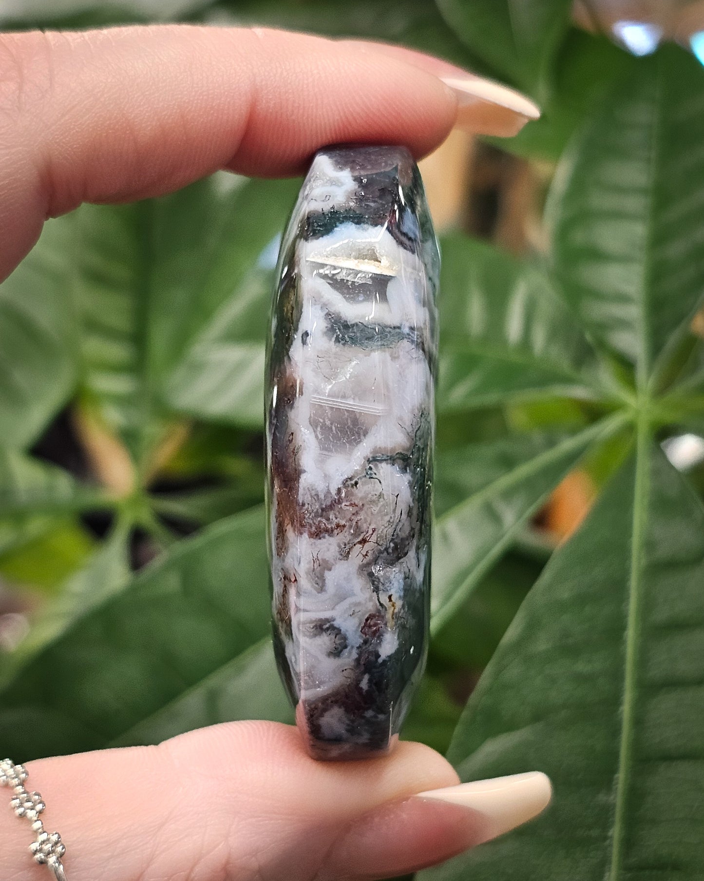 Moss Agate Palm stone #1