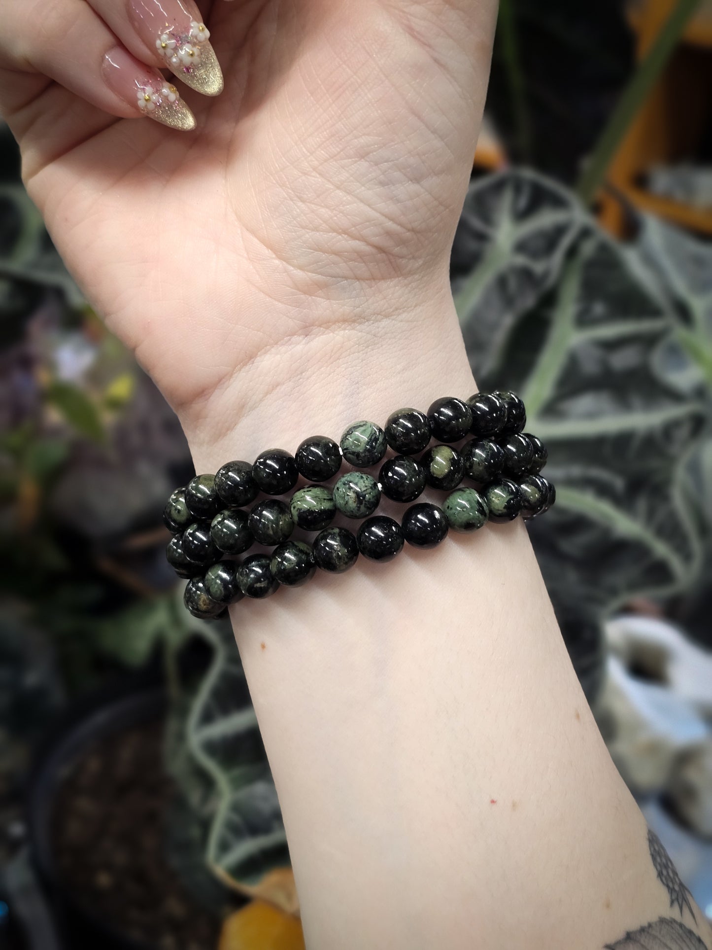 8mm Kambaba Jasper Bead Bracelet