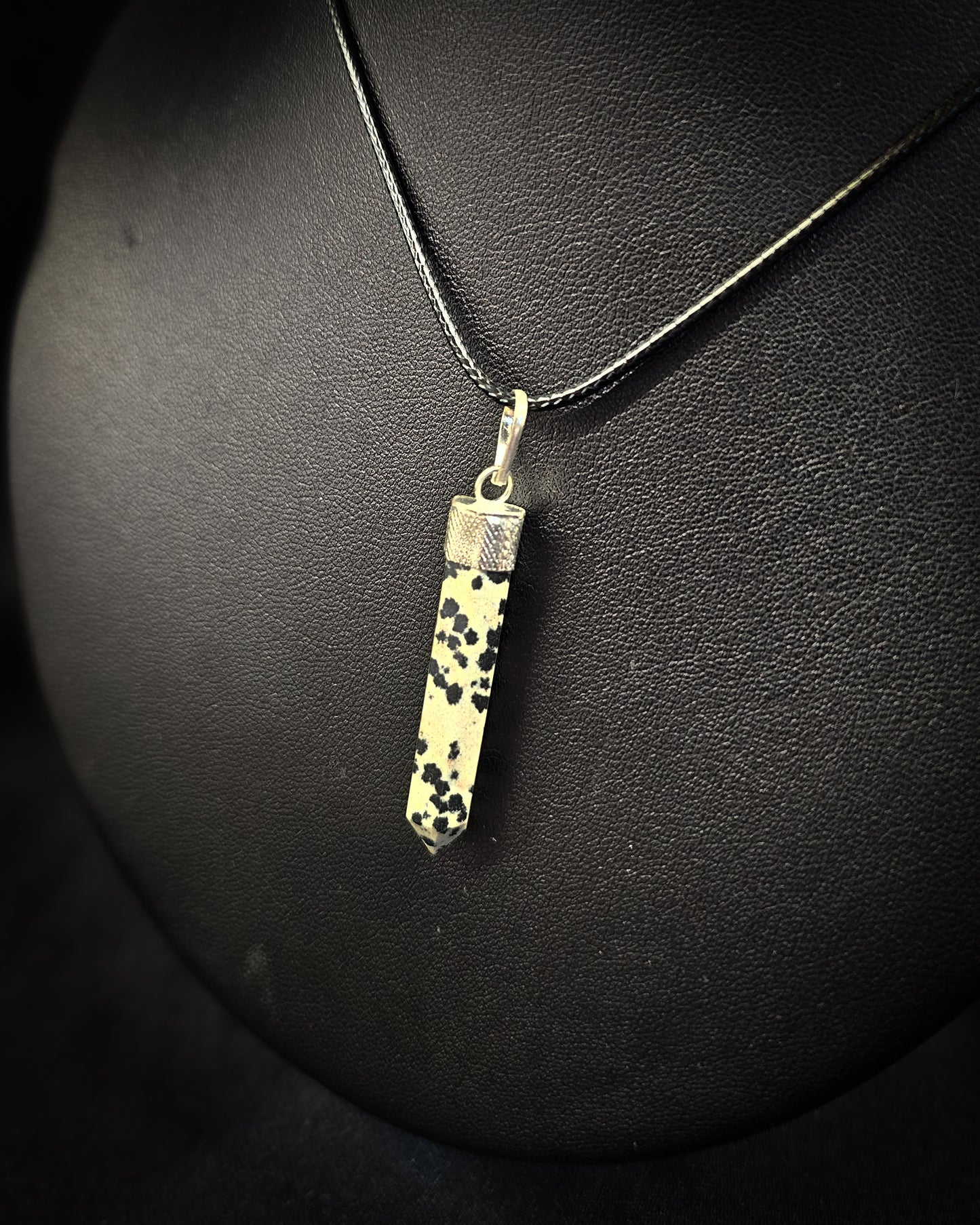 Dalmatian Jasper point Pendant