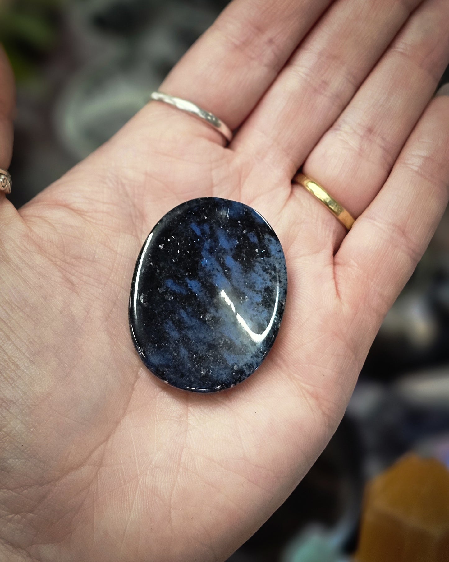 Dumortierite Worry Stone