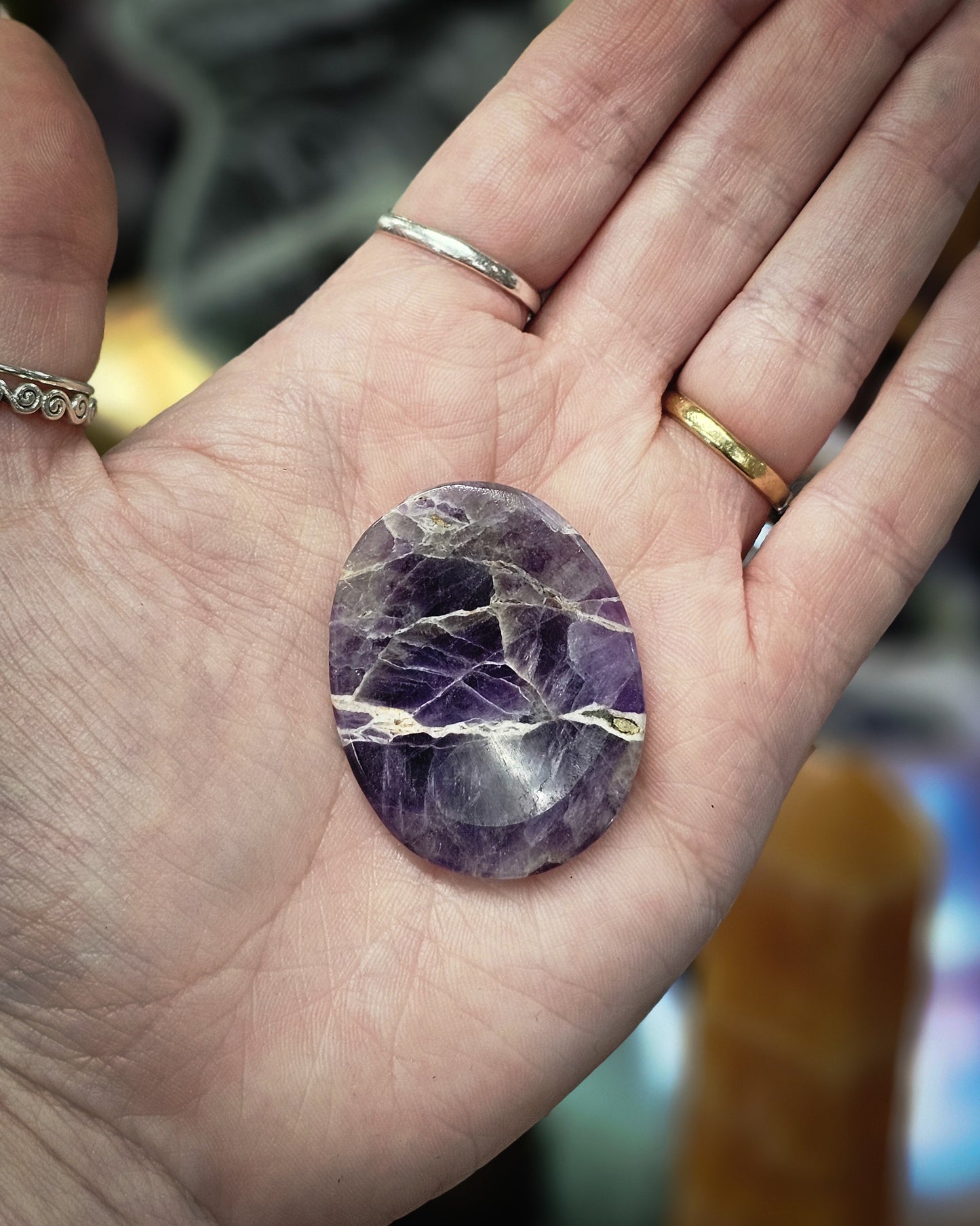 Amethyst Worry Stone