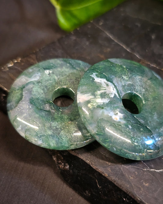 Moss Agate Pi Stone