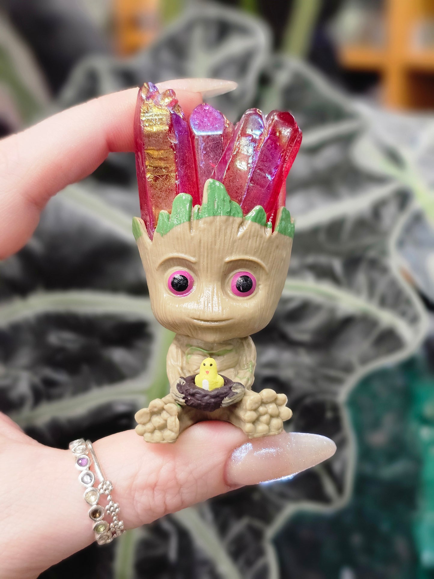 Red Aura Quartz Groot