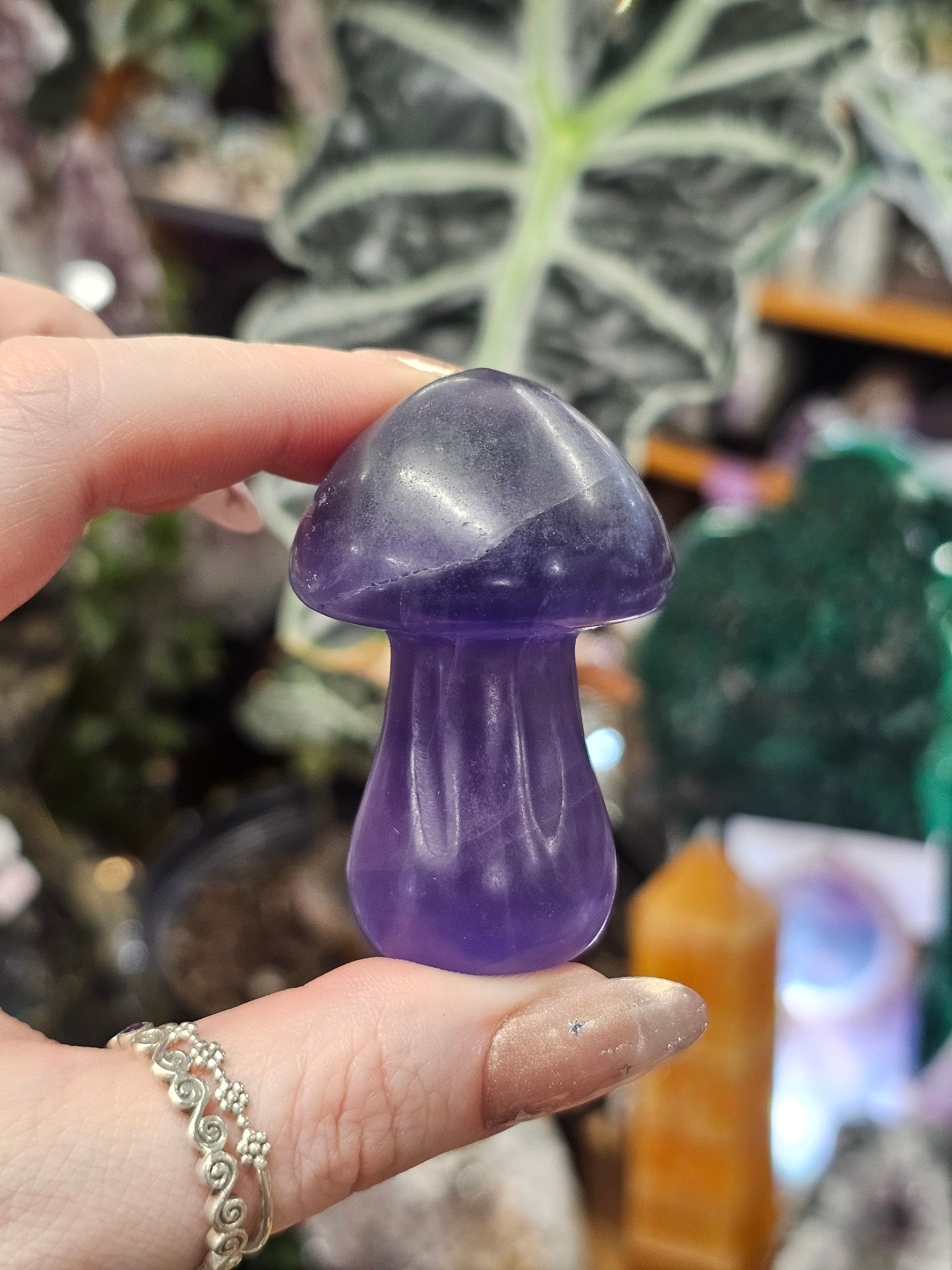 Rainbow Fluorite Mushroom