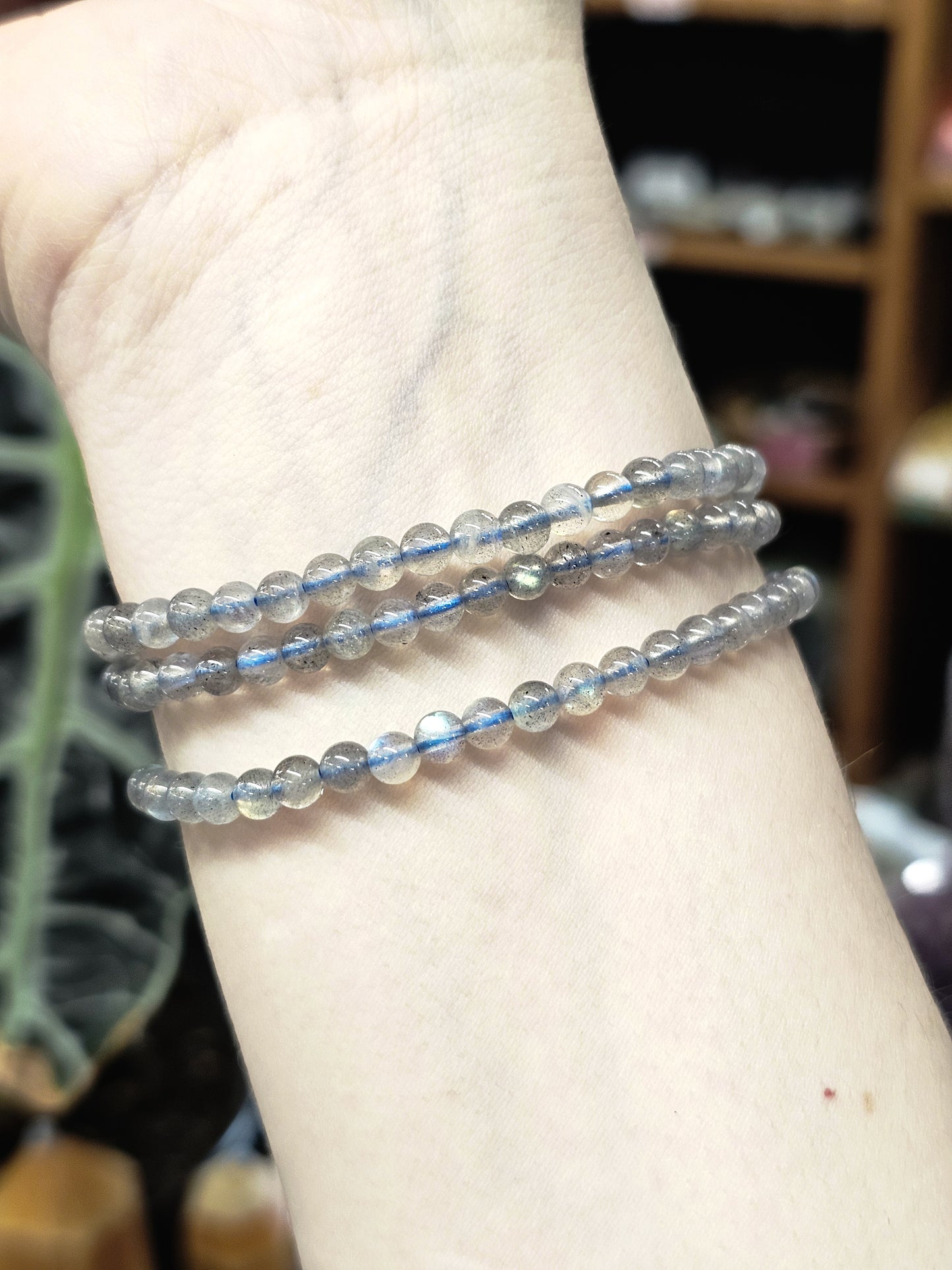 4mm Labradorite Bead Bracelet