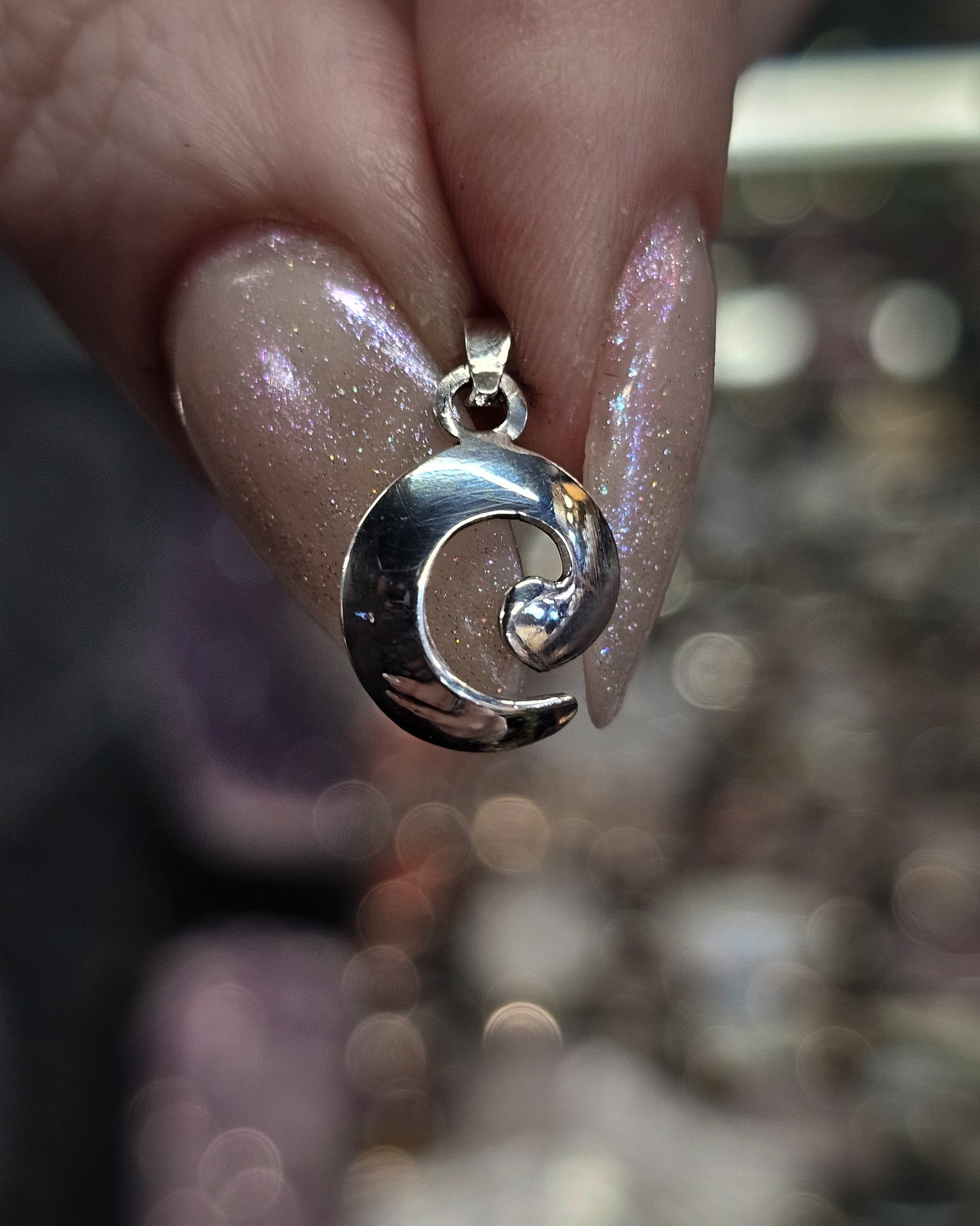 Small Sterling Silver Koru Pendant
