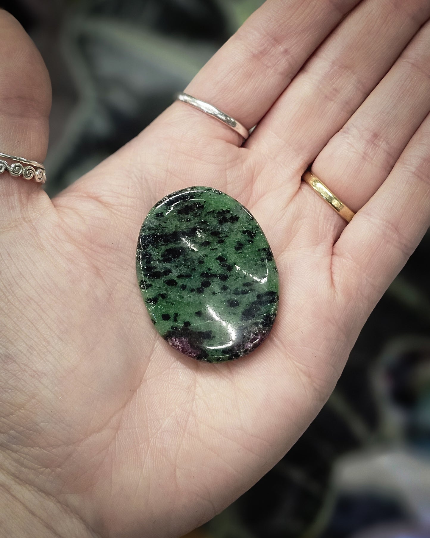 Ruby Zoisite Worry Stone