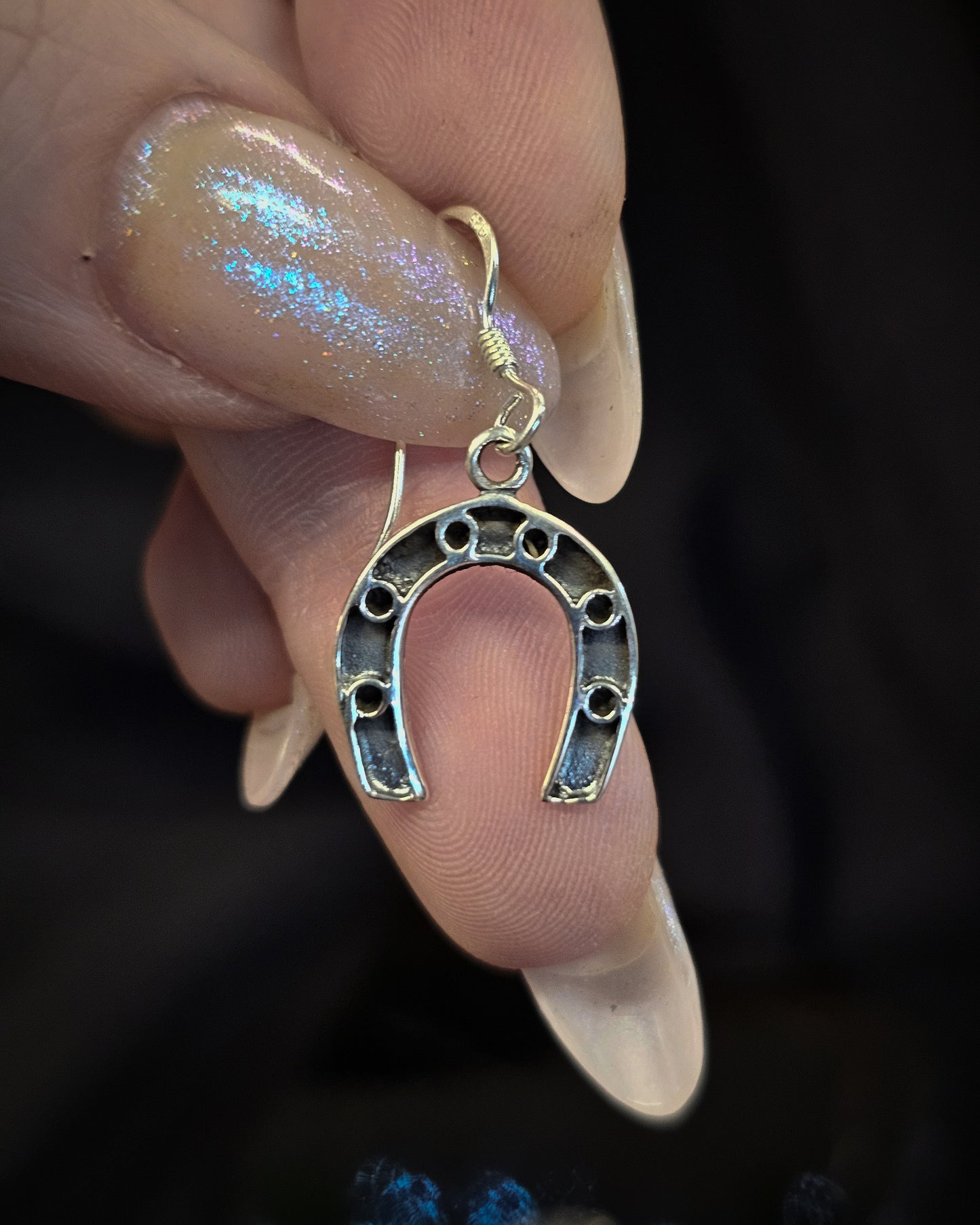 Sterling Silver Horseshoe Earrings