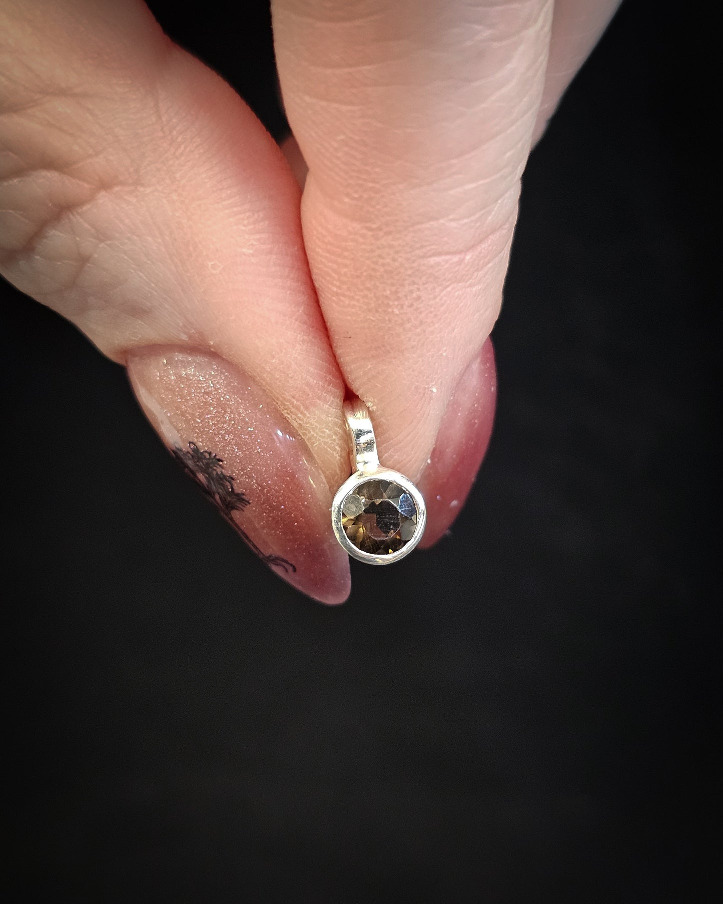 Tiny Smoky Quartz Pendant