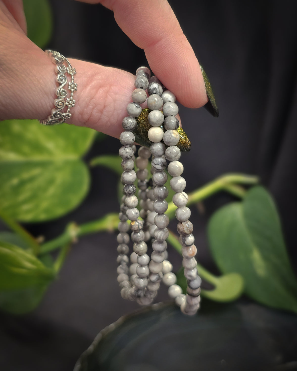 4mm Picasso Bead Bracelet