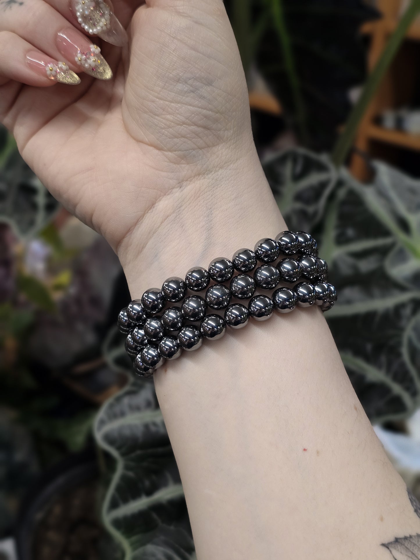 8mm Terahertz Bead Bracelet