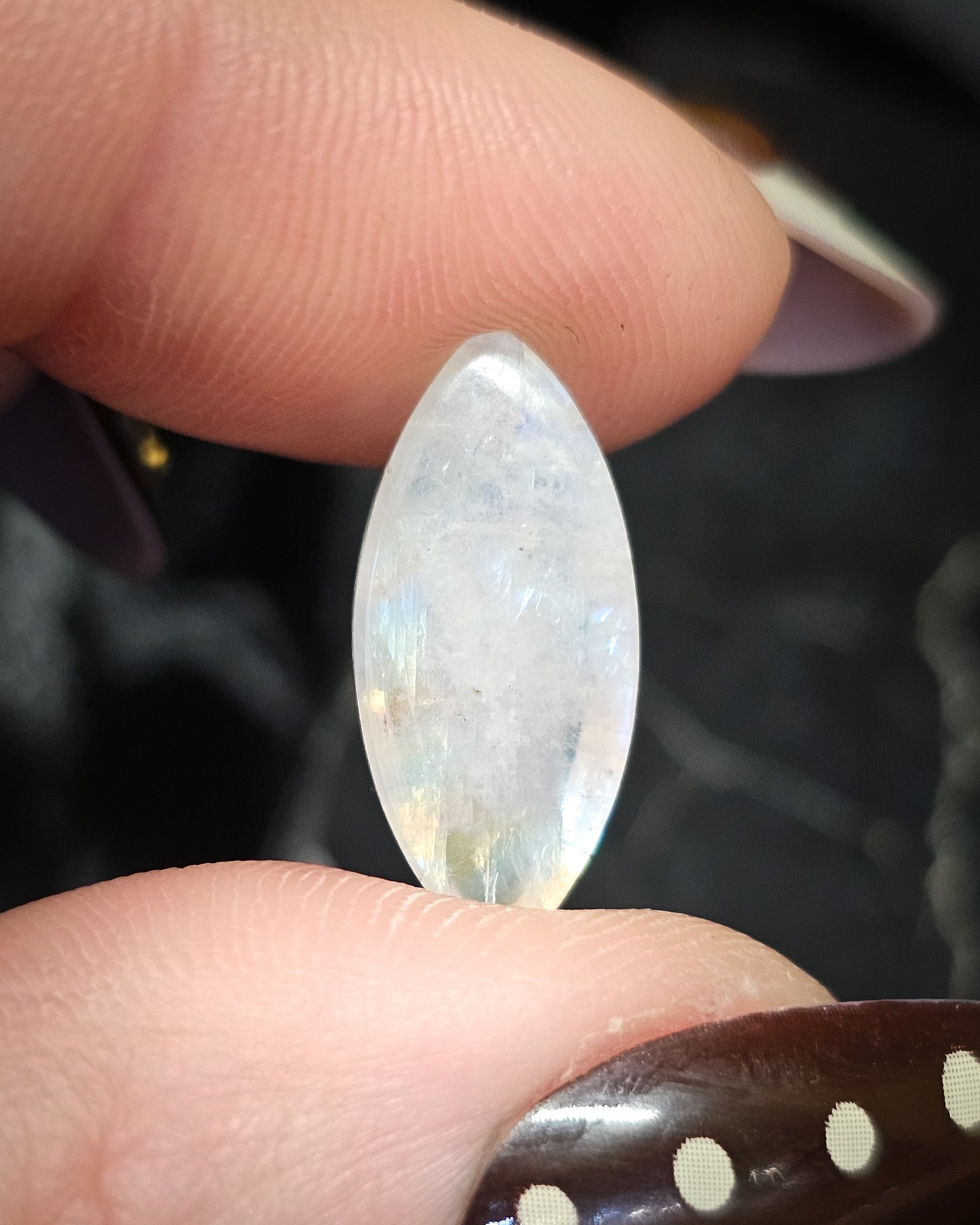Rainbow Moonstone Cabochon 1.41g