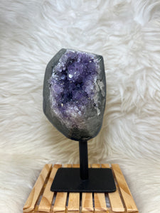 Amethyst and Agate on Stand