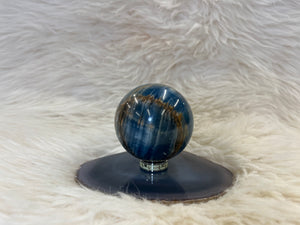 Lemurian Aquatine Calcite Sphere