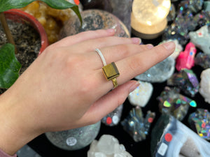 Raw Crystal Rings Gold