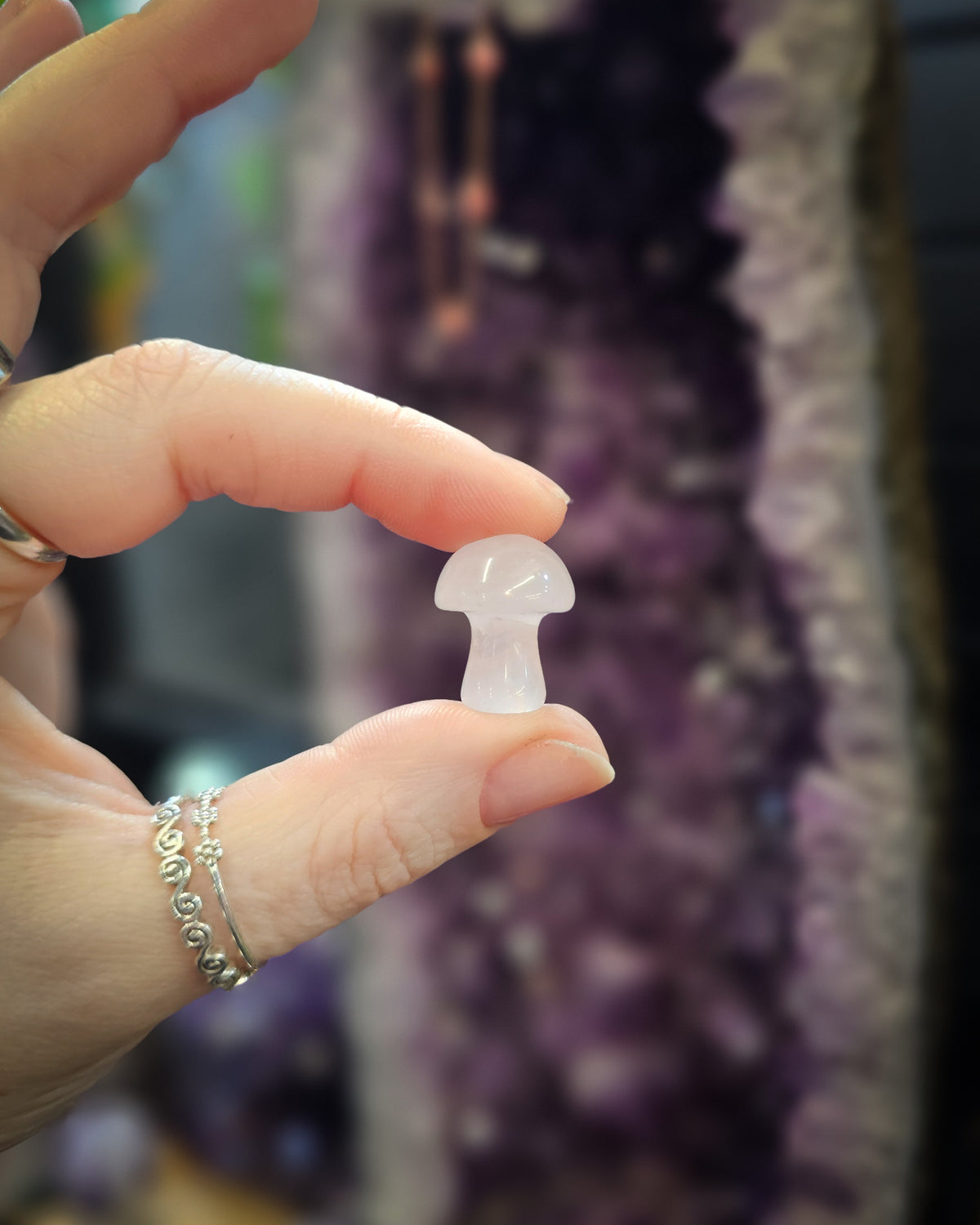 Rose Quartz Mini Mushroom