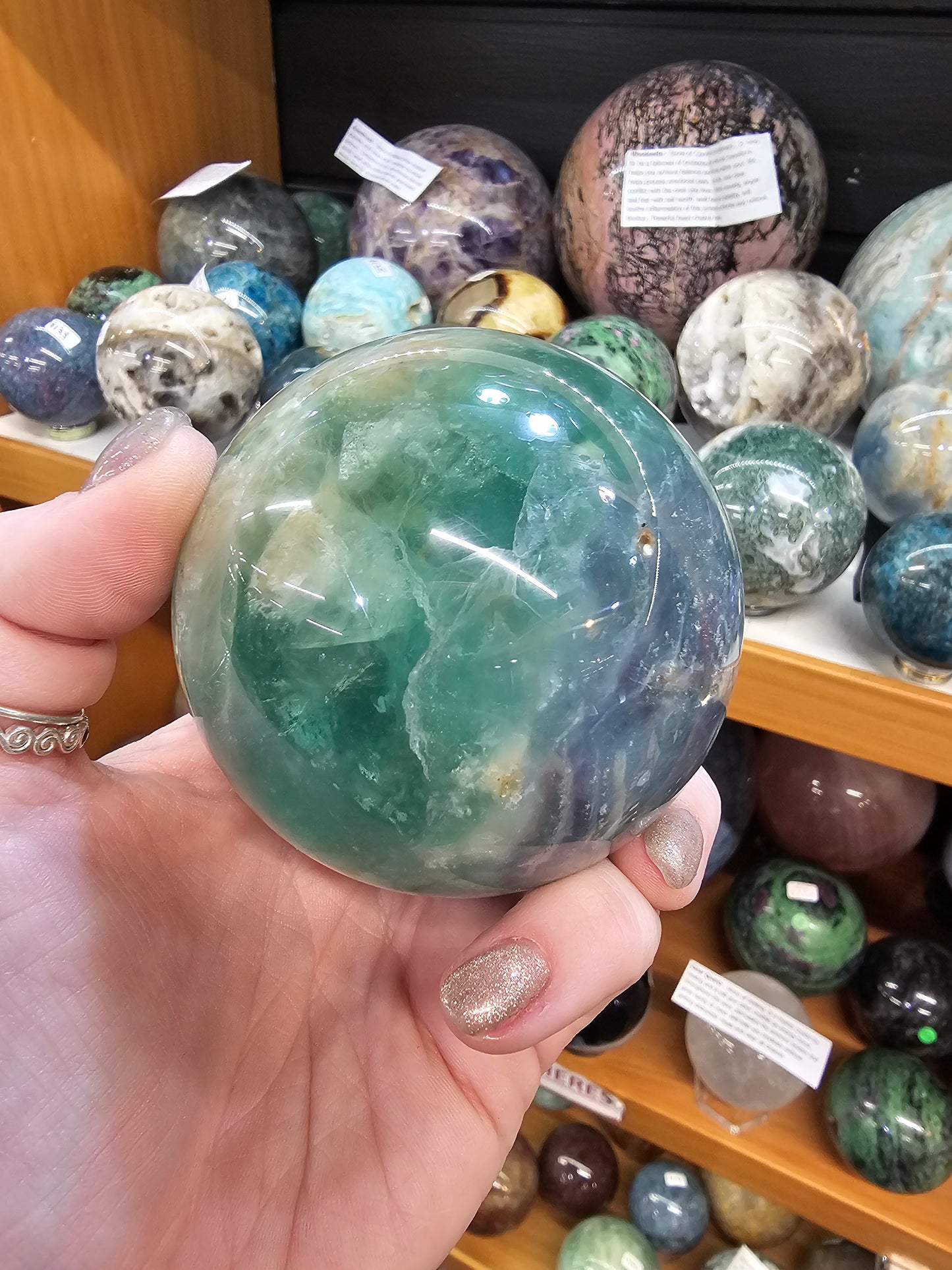 Rainbow Fluorite Sphere