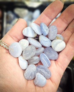 Blue Lace Agate tumbles