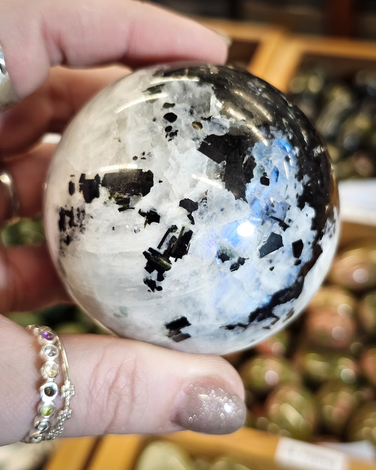 Rainbow Moonstone Sphere